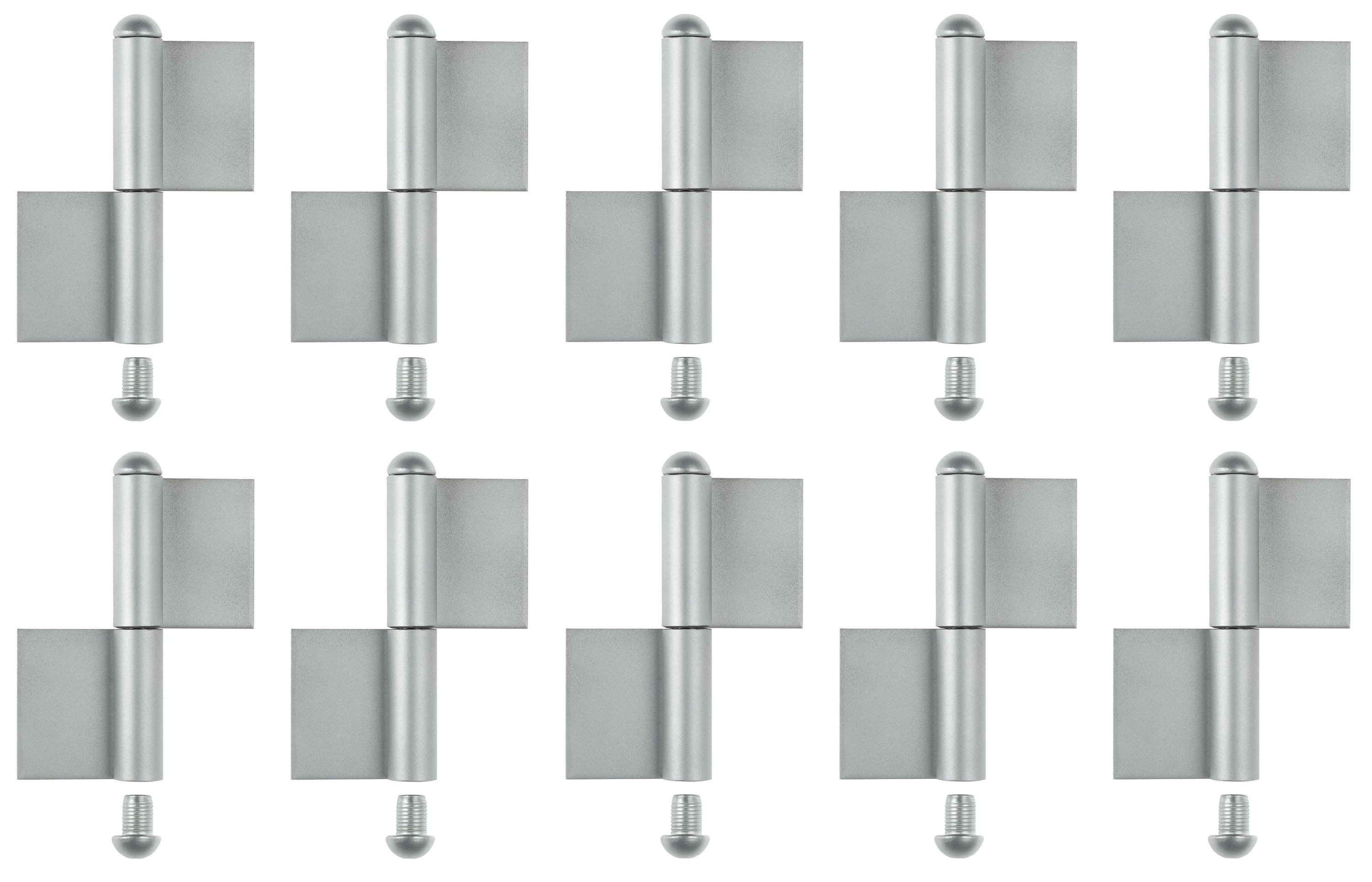 Alberts Zaunriegel Alberts 858254 Konstruktionsband, Typ KO4, Stahl, Höhe 180 mm, Durchme, Alberts 10x Konstruktionsband KO4, zweiteilig, Stahl roh