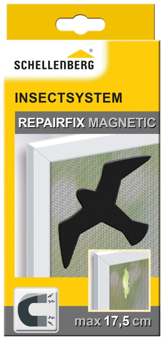 SCHELLENBERG Reparatur-Set für Fliegengitter, Insektenschutz 98 Magnetfolie 50777 mit 175 mm, schwarz, reparieren, x