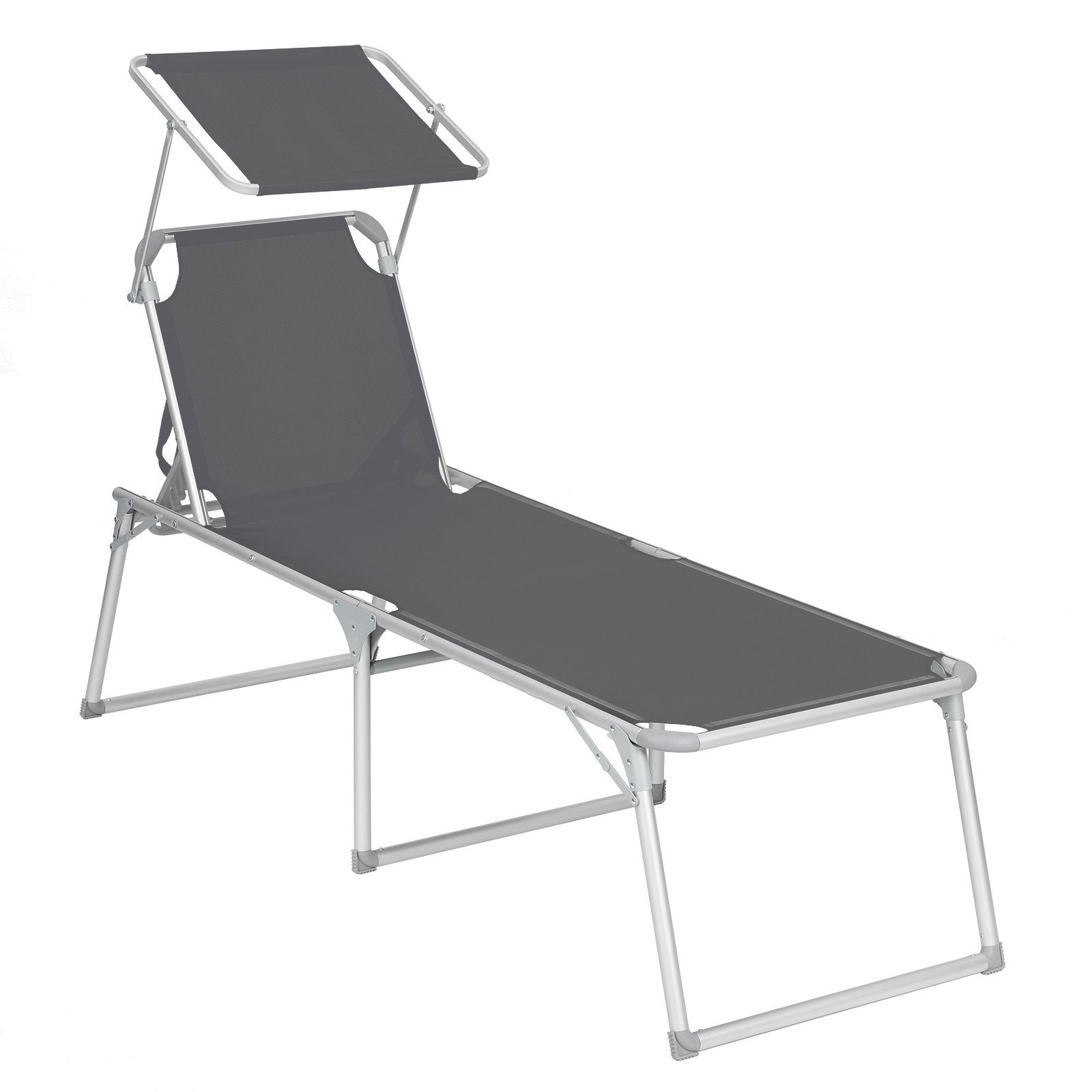 SONGMICS Gartenliege, Liegestuhl,Aluminium,groß,65x200x48cm,verstellbar günstig online kaufen