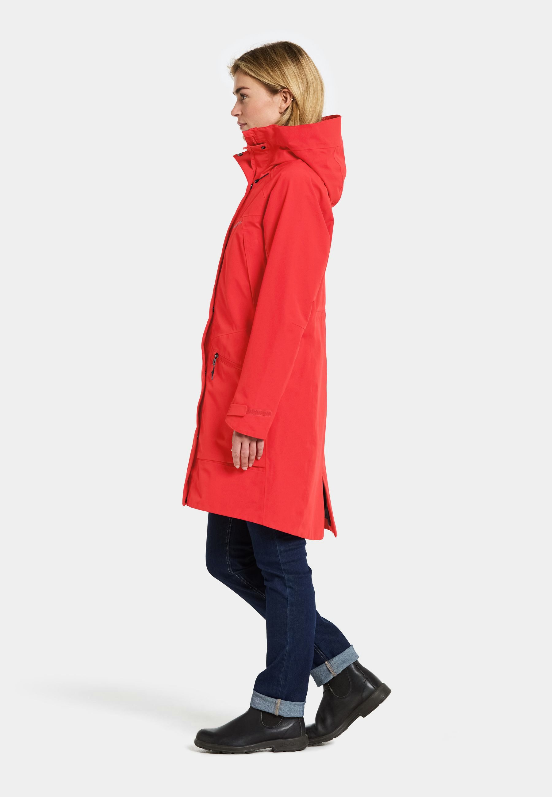 Didriksons Parka Damen Übergangsjacke Mantel Wasserdicht ILMA mit Kapuze mit Taschen