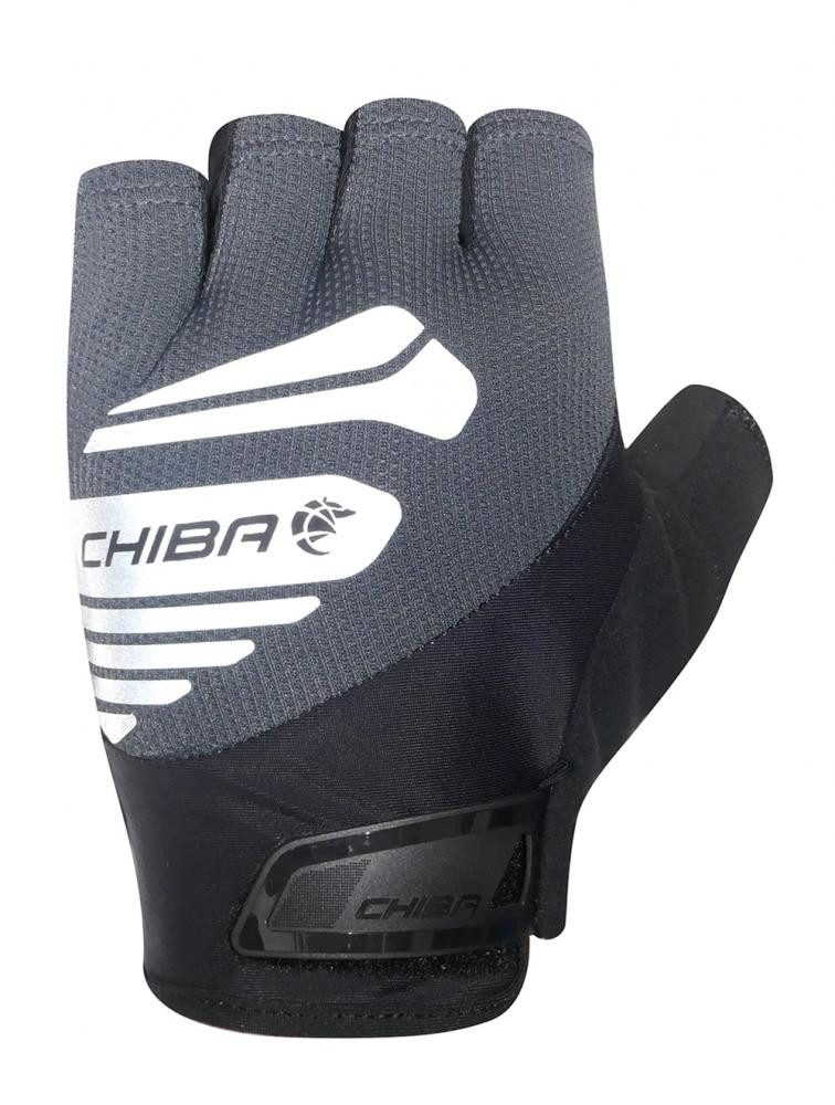 Fahrradhandschuhe CHIBA Air Plus Reflex - Radhandschuhe XS dunkelgrau, gepolstert & refl