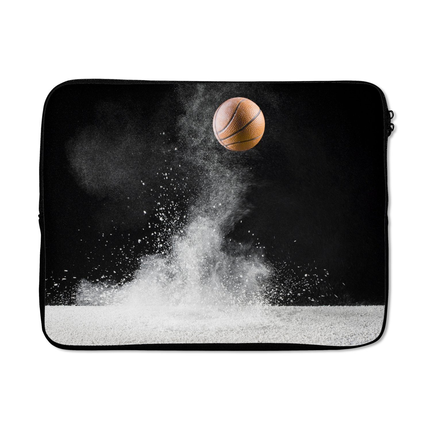 Laptop-Hülle Staub von einem aufprallenden Basketball