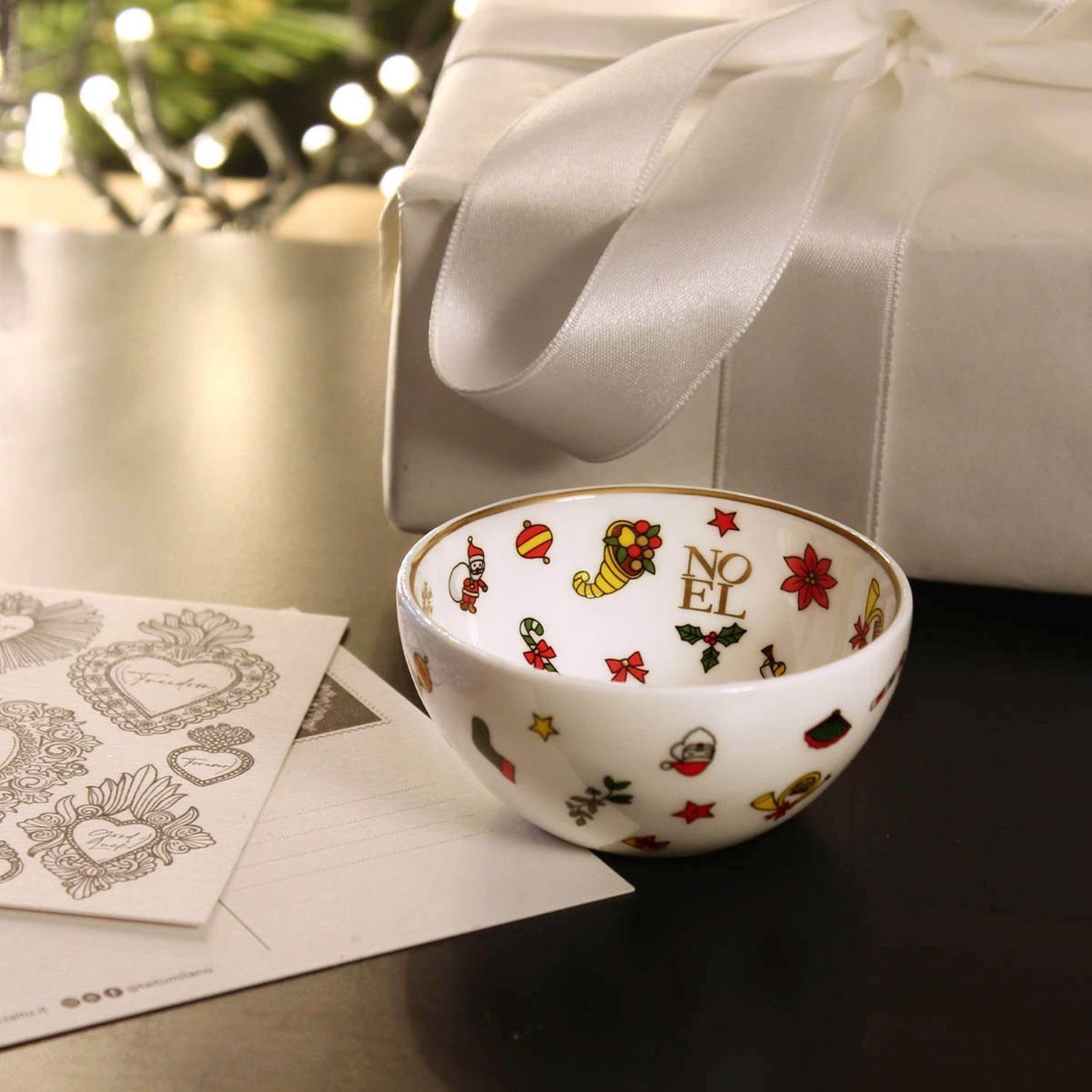 TAITÙ Schale Noel Oro 7 cm, Fine Bone China, (1-tlg)