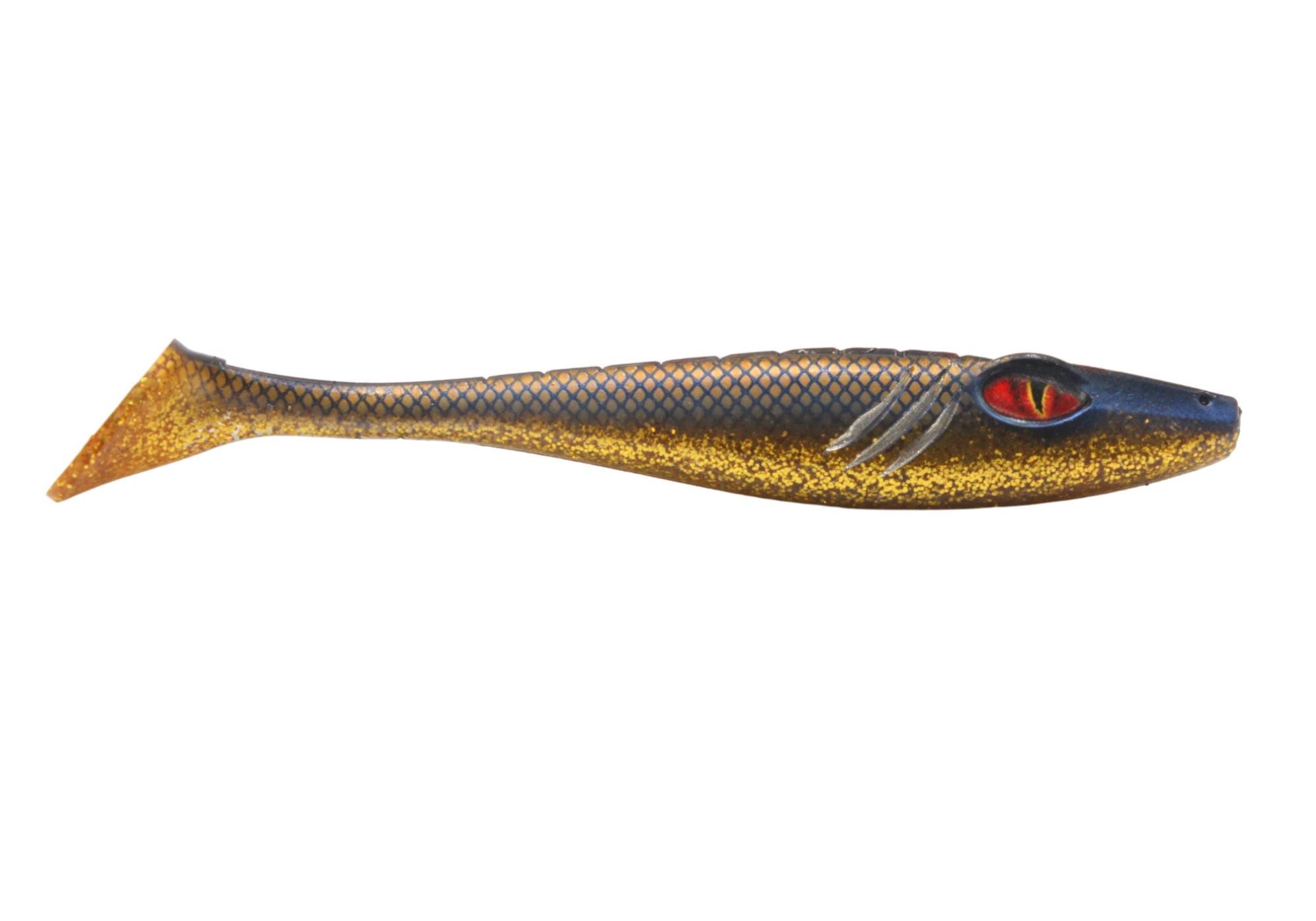BIGBAIT Kunstköder BIGBAIT - Angelköder - Gummifisch - Kunstköder - Hechtköder - Raptor, Gold Nature