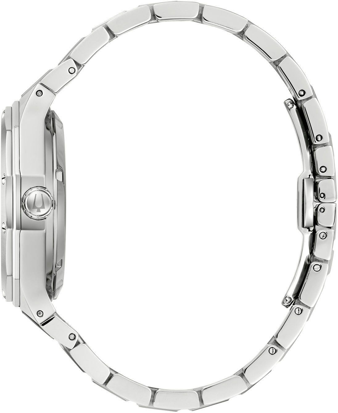 Bulova Automatikuhr 96B463, Armbanduhr, Herrenuhr, Mechanische Uhr, Edelstahlarmband, analog, Tag
