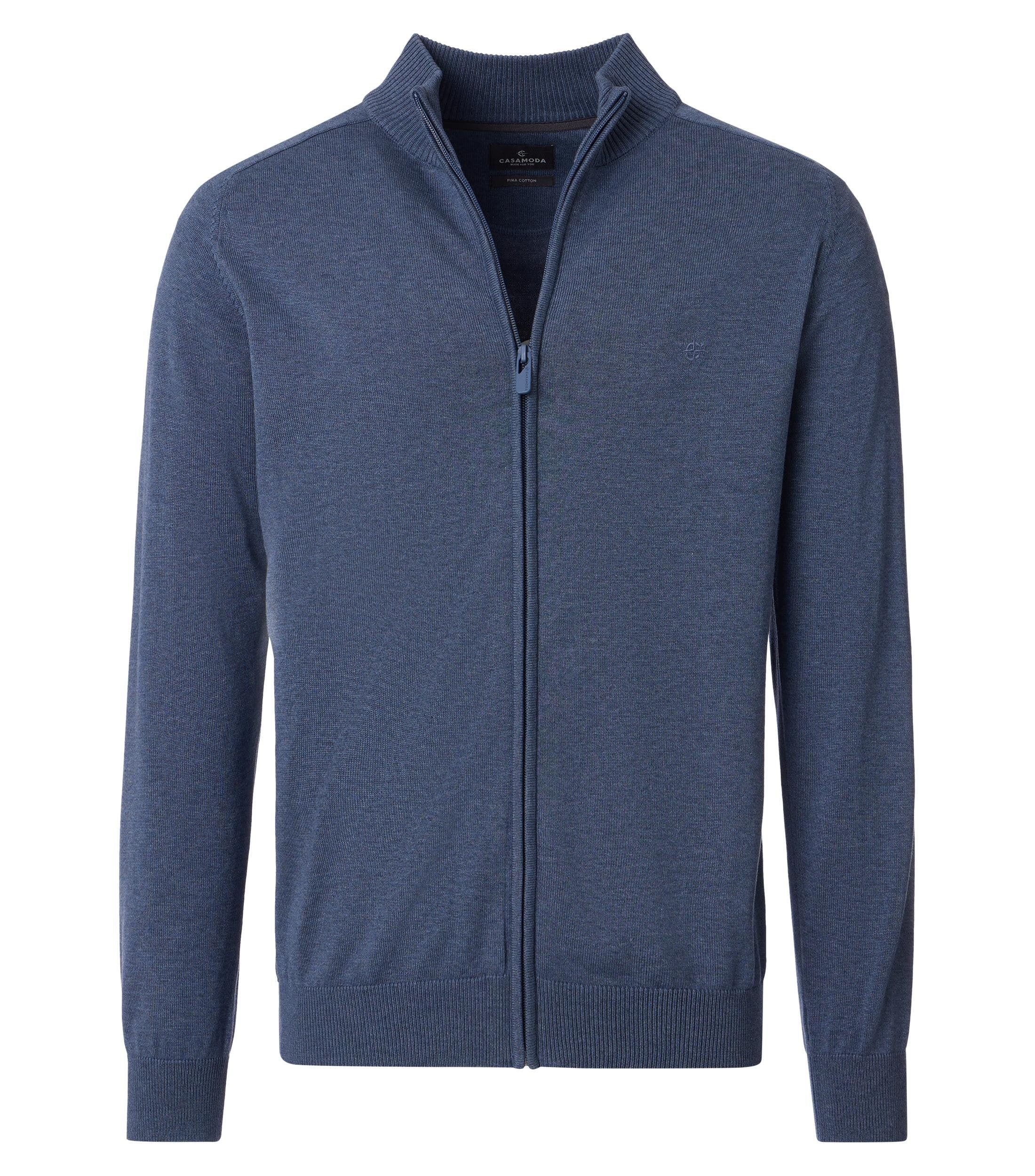 CASAMODA Strickjacke Strickjacke mit Stehkragen und Reißverschluss