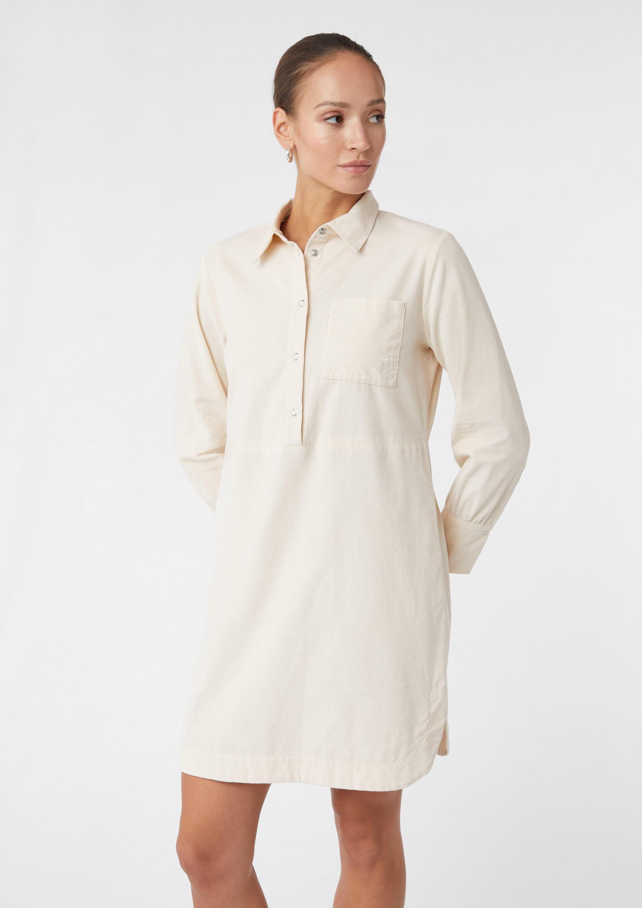 comma Minikleid Kleid Hemdblusenkleid aus Feincord günstig online kaufen