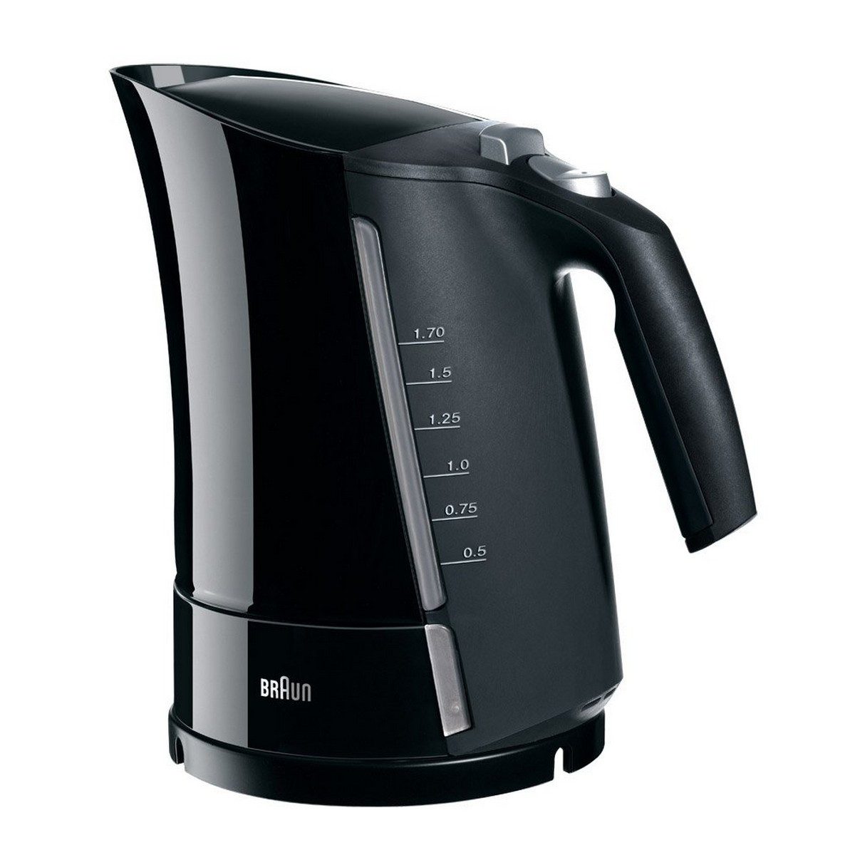 Wasserkocher Braun Elektrischer Wasserkocher mit LED-Licht 533631 1,7 L Schwarz Kun