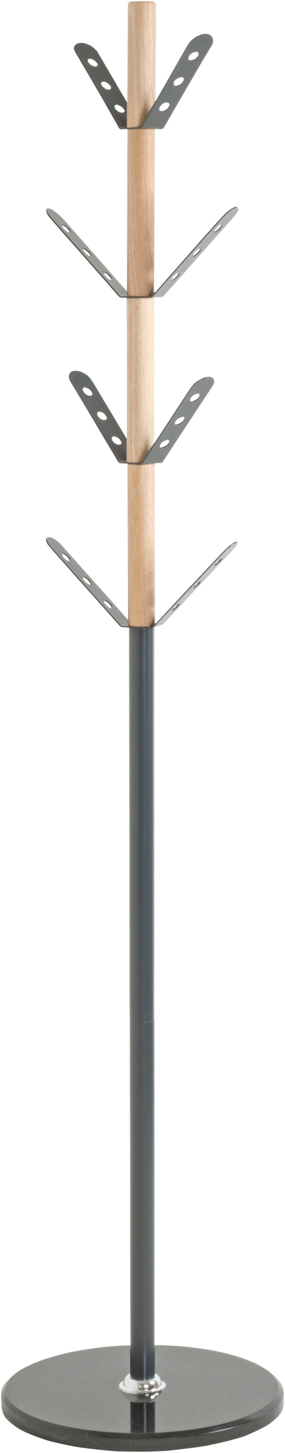 HAKU Garderobenständer Kleiderständer, Standgarderobe, Garderobenständer rund aus Metall - Ø/H 37/179 cm