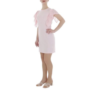 Ital-Design Sommerkleid Damen Freizeit (86164401) Stretch Minikleid in Hellrosa