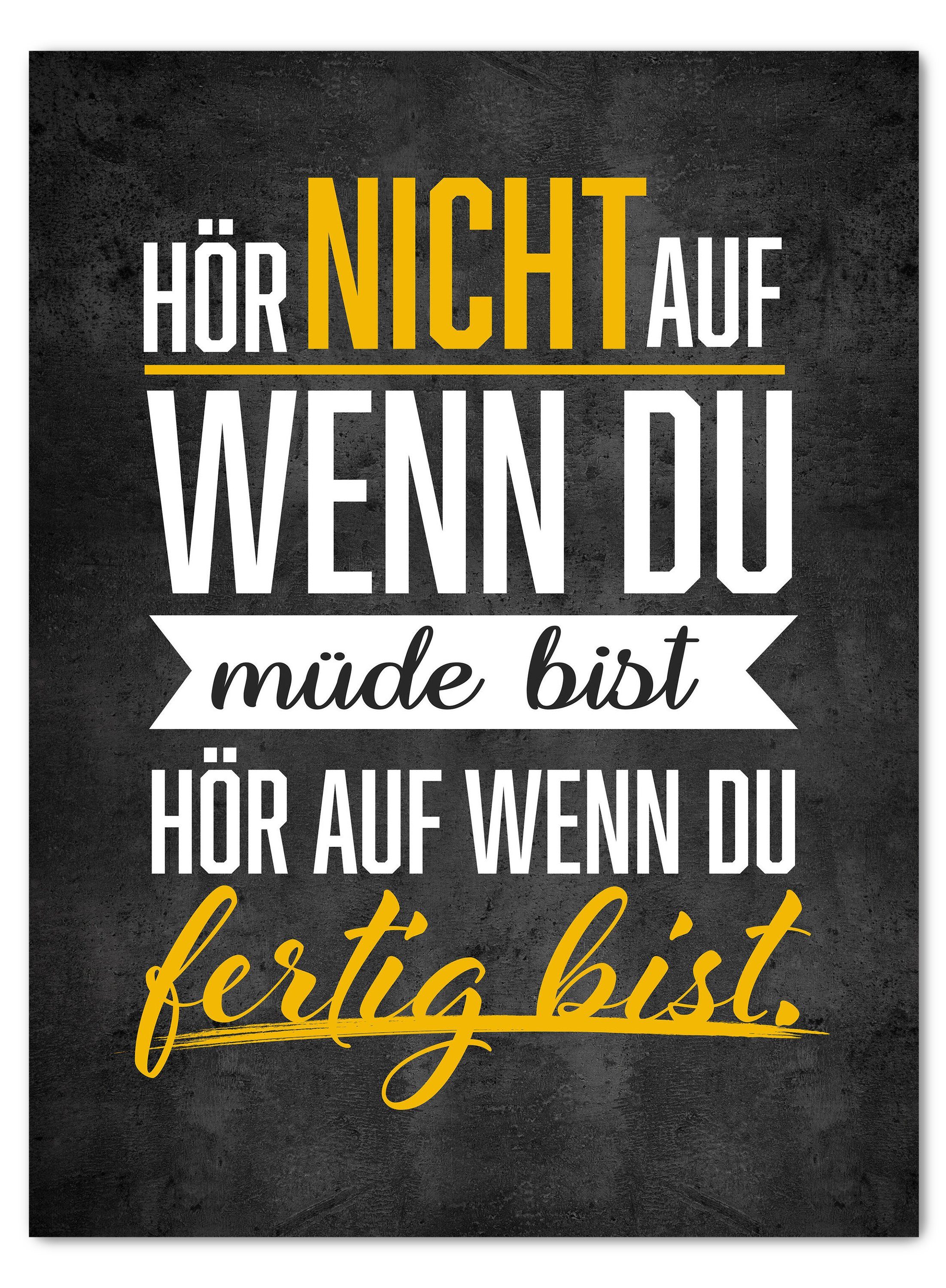 wandmotiv24 Leinwandbild Motivation, Hochformat, wenn du fertig bist