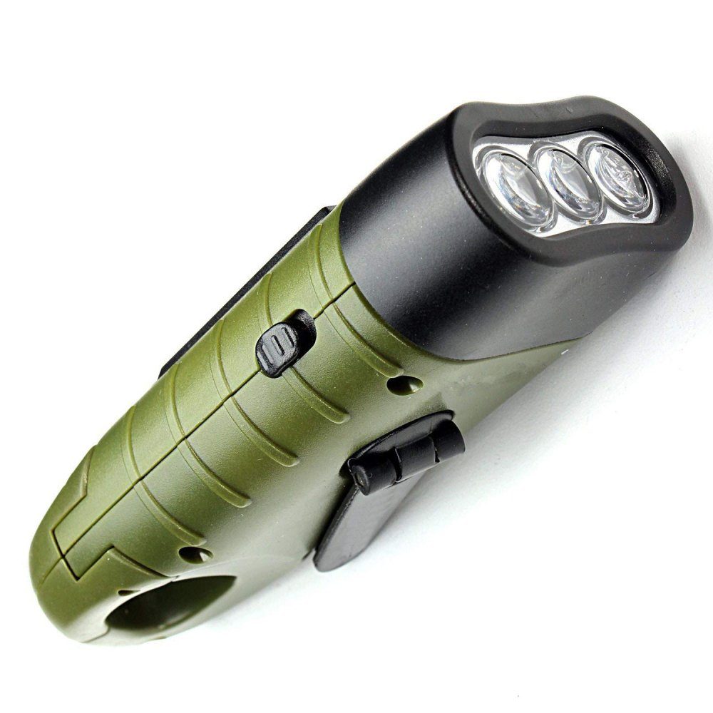 Handkurbel Taschenlampe LED Solarbetriebene Taschenlampe Handlampe GelldG