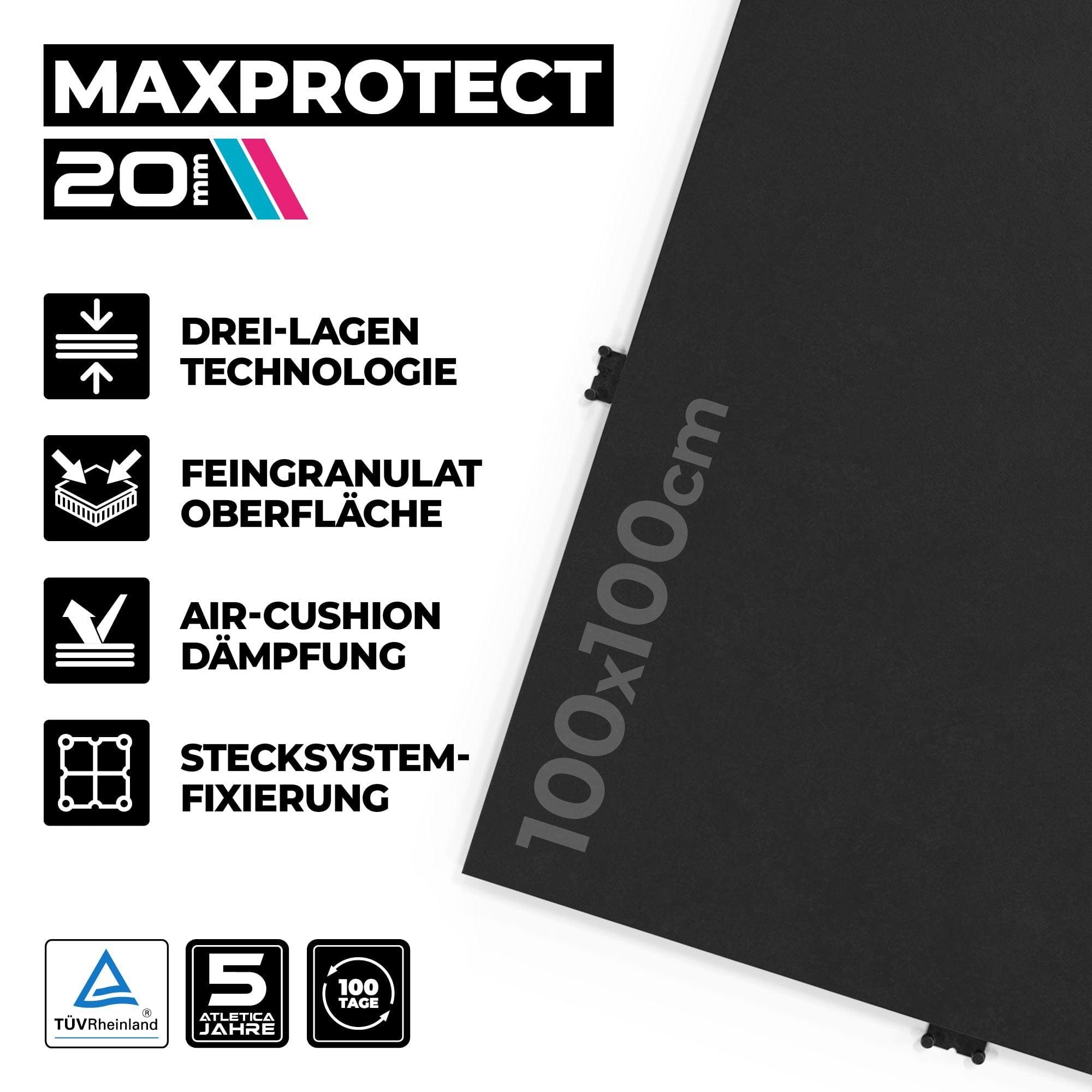 1m2, mm Bodenmatte MaxProtect Bodenschutzmatte, ATLETICA Stärke 20