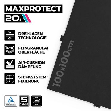 ATLETICA Bodenmatte 4m2 Set, MaxProtect Bodenschutzmatte, Feingranulat Oberfläche