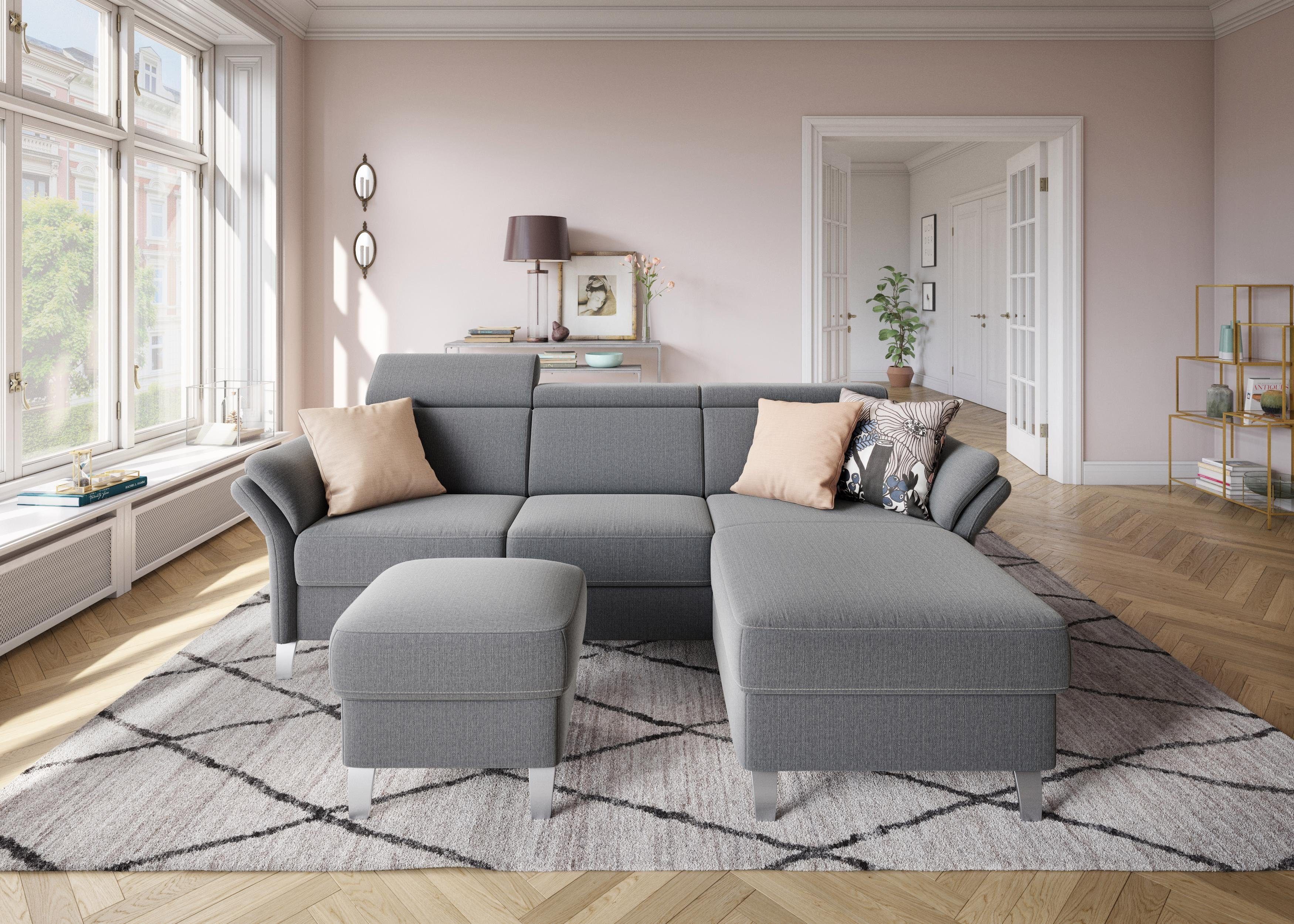 sit&more Ecksofa Vincenzo L-Form, inklusive Kopfteilverstellung, günstig online kaufen