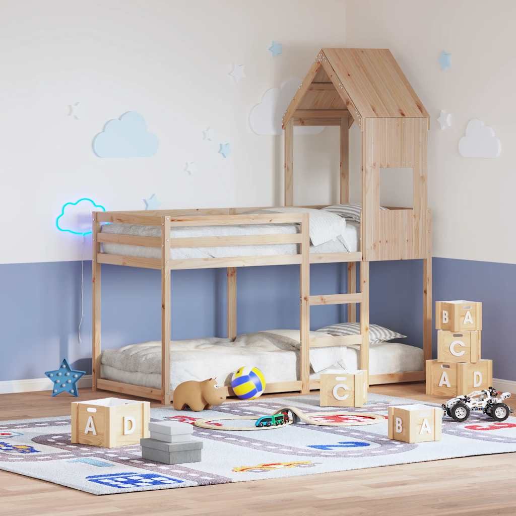 vidaXL Bett Dach für Kinderbett 55x84x132 cm Massivholz Kiefer