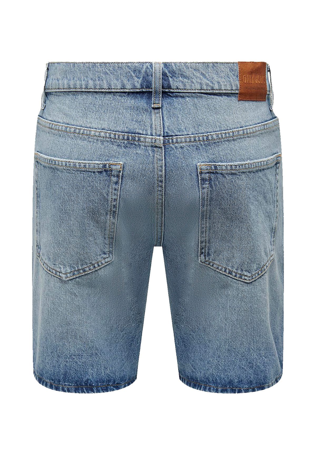 ONLY & SONS Jeansshorts Denim Midi Mid Waist Pants ONSEDGE LBD 6092 DOT DNM günstig online kaufen