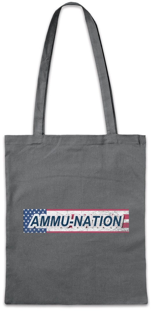 Beuteltasche Amu Nation Logo Stofftasche Waffenladen Videospiel PC Game Zeichen Gun