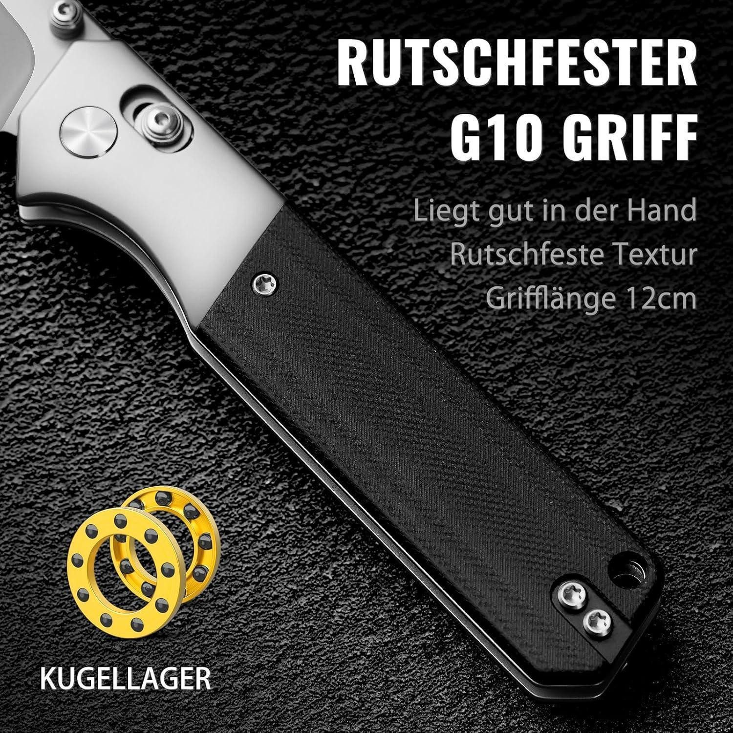 LuxusKollektion Allesschneider Premium Taschenmesser Klappmesser D2 Stahl 23,5cm Einhandmesser