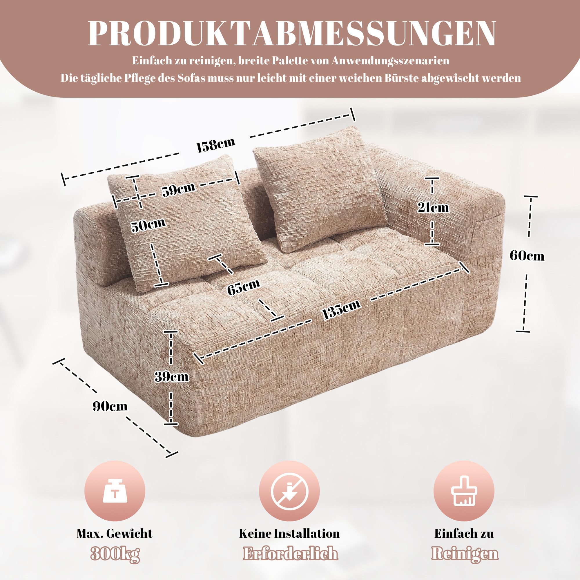 i@home 3-Sitzer Modernes Sektionssofa, L-Sofa, 3-Sitzer-Sofa, günstig online kaufen