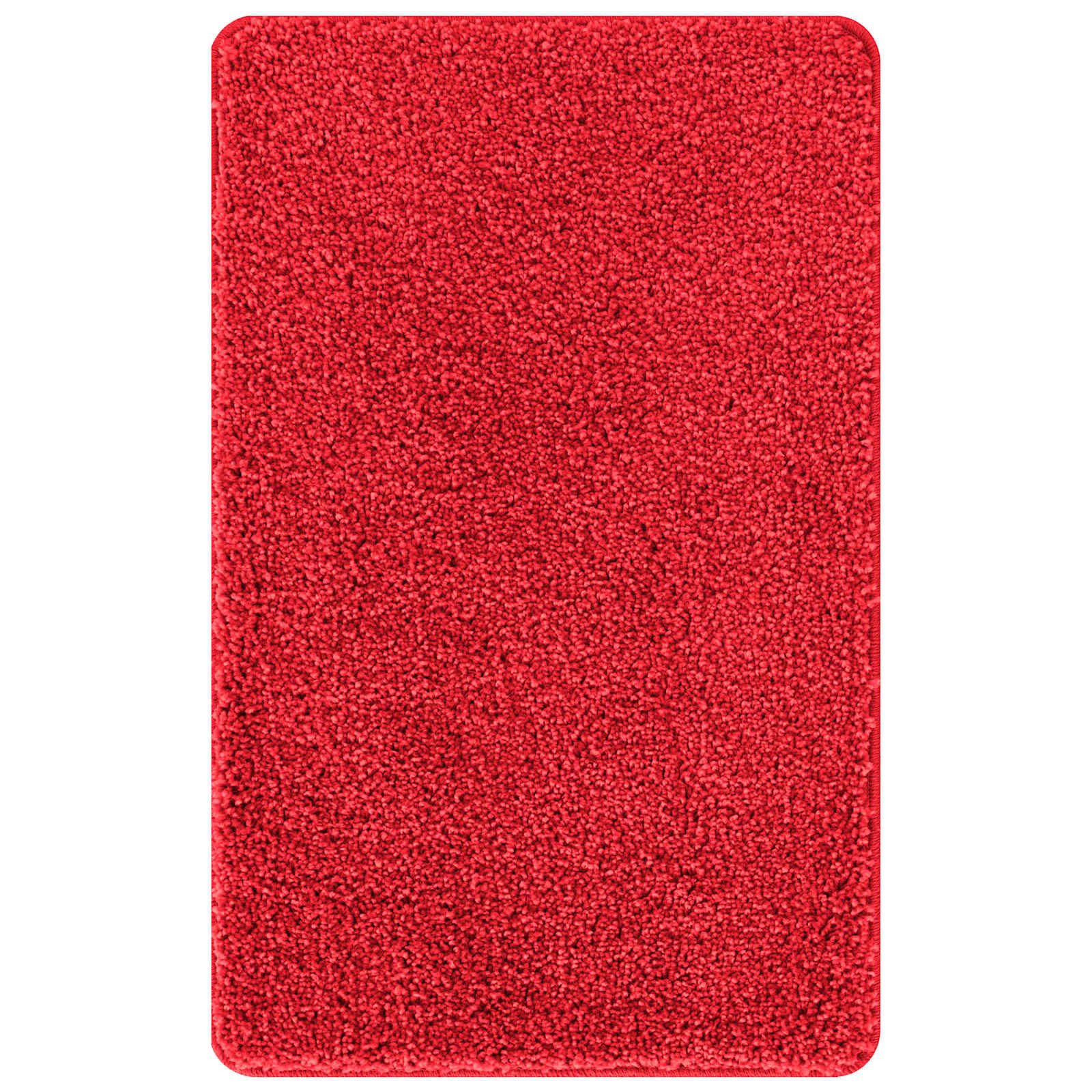 vidaXL Badematte Anti-Rutsch Badematten-Set 3 stk. Rot 50 x 80 cm PP, Höhe 0.2 mm, Polypropylen – Bild 4 von 5