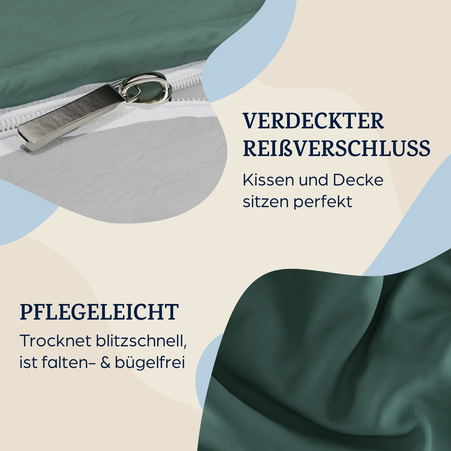 sleepwise Bettwäsche Soft Wonder-Edition Bettwäsche, Mikrofaser-Fleece, 2 teilig, Mikrofaser Bettbezug Set mit Kissenbezug Kissen Hüllen Bettzeug