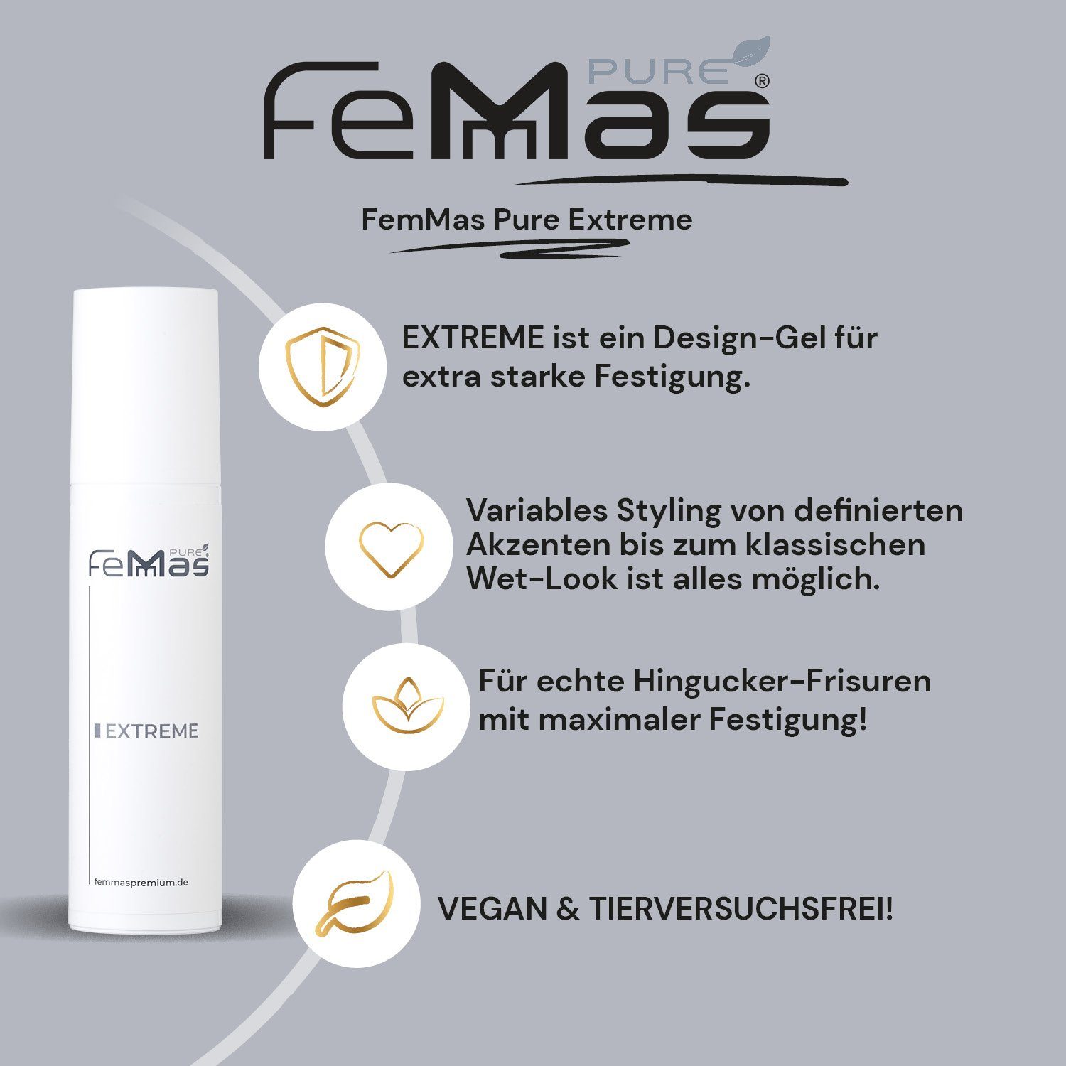 100ml Extreme Haargel Pure Femmas Premium Femmas