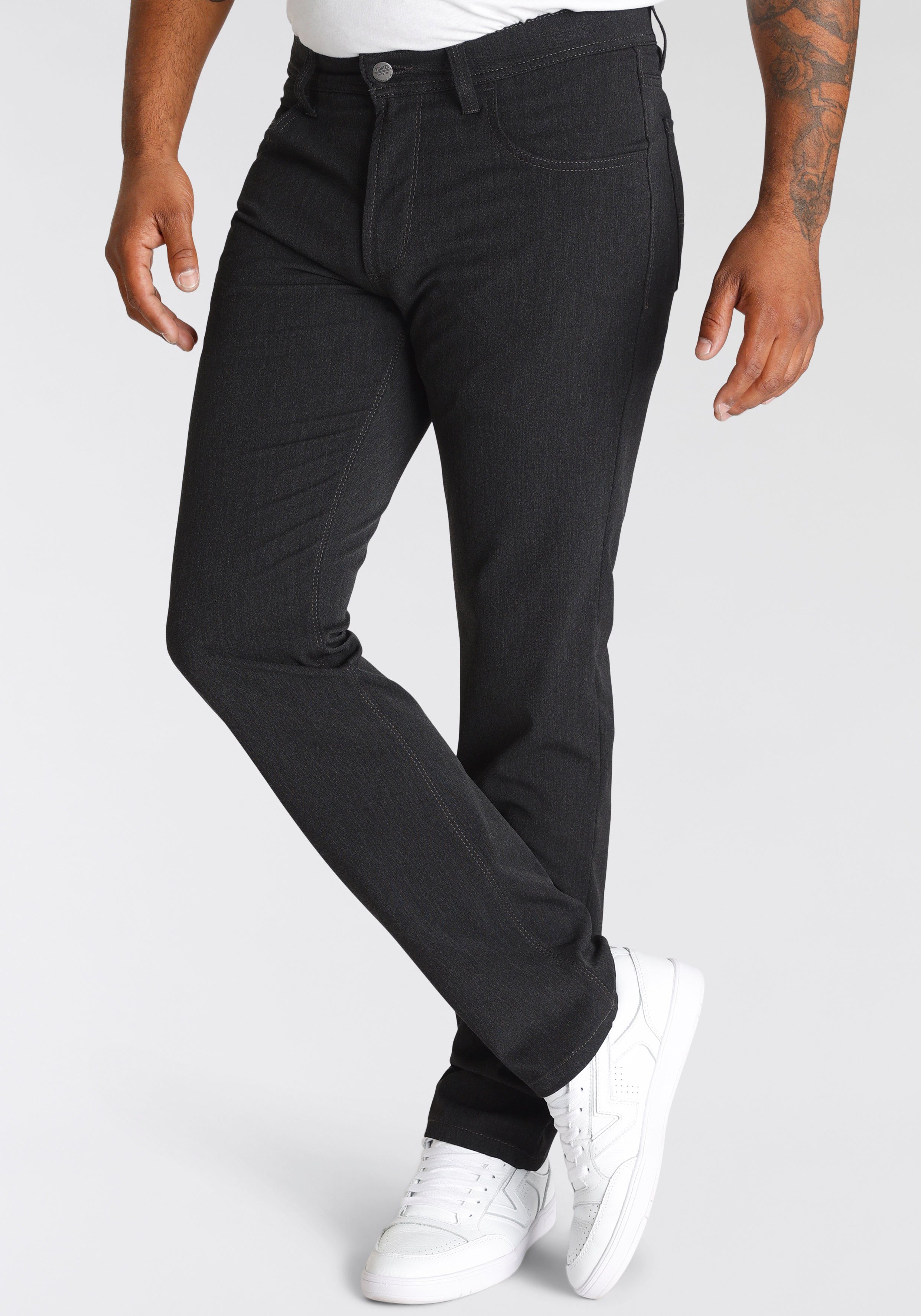 dunkelgrau Stretch-Hose meliert Authentic Rando Pioneer Jeans