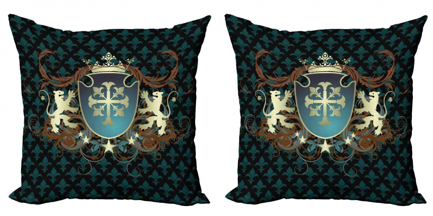 Kissenbezüge Modern Accent Doppelseitiger Digitaldruck, Abakuhaus (2 Stück), Mittelalterlich Mittelalter Wappen