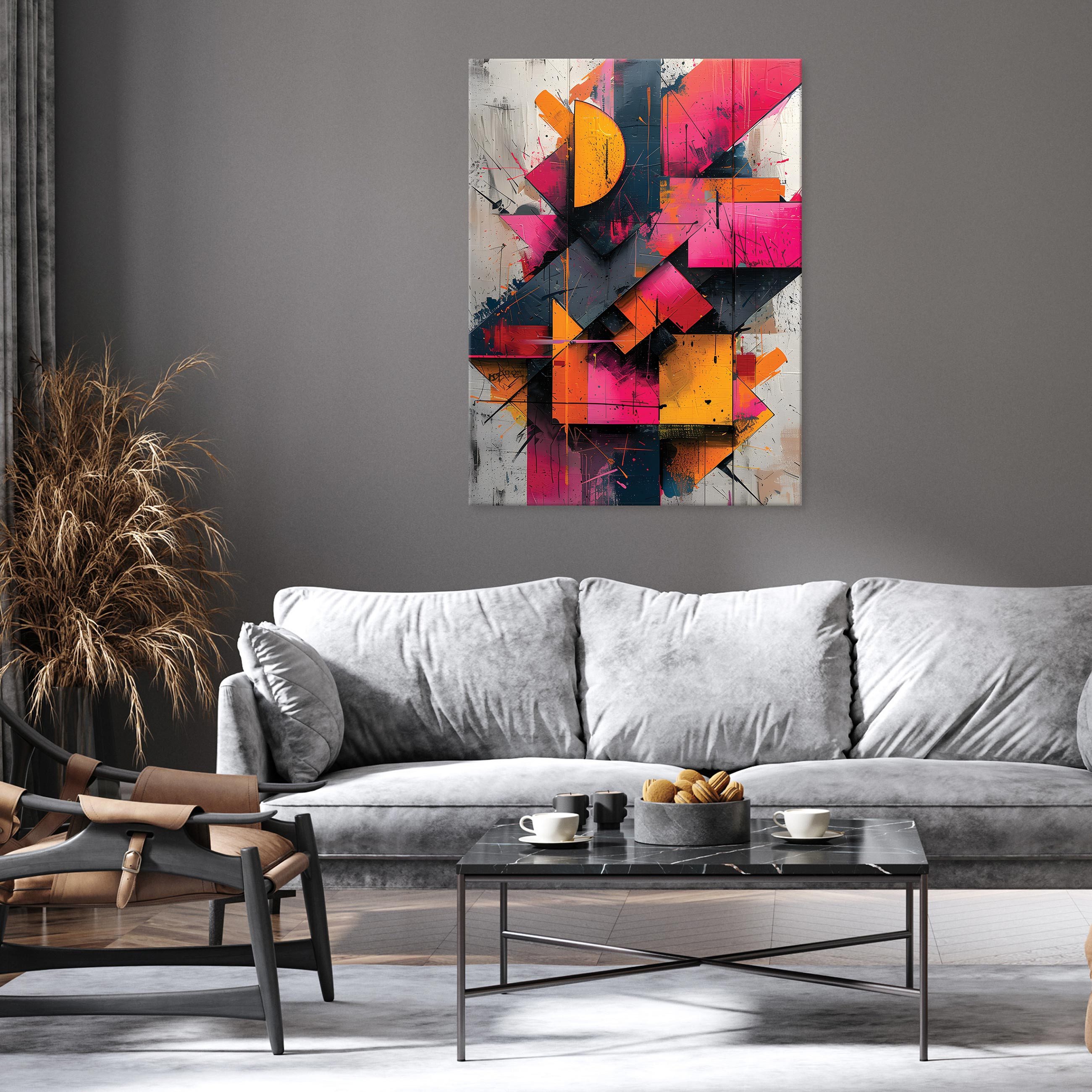 Wallarena Leinwandbild Abstrakt Bunte Kunst Wandbilder günstig online kaufen
