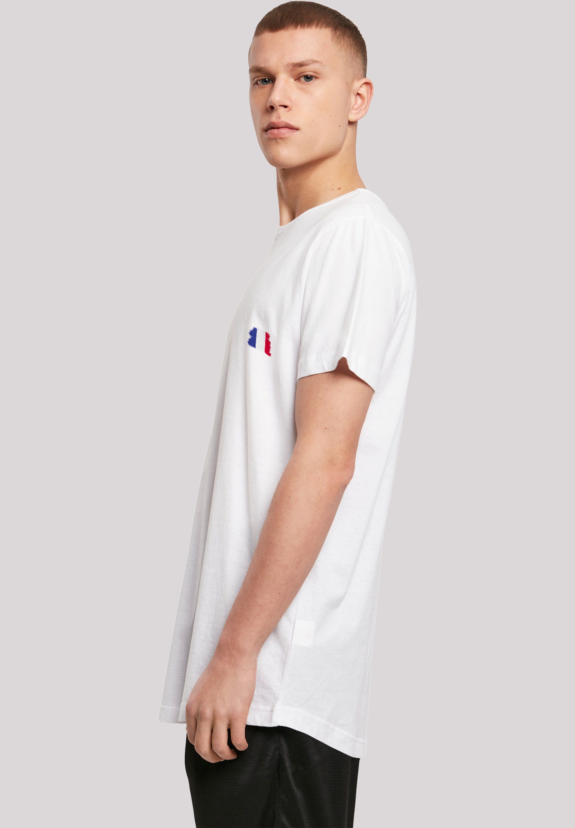 France Frankreich F4NT4STIC T-Shirt Print weiß Flagge Fahne