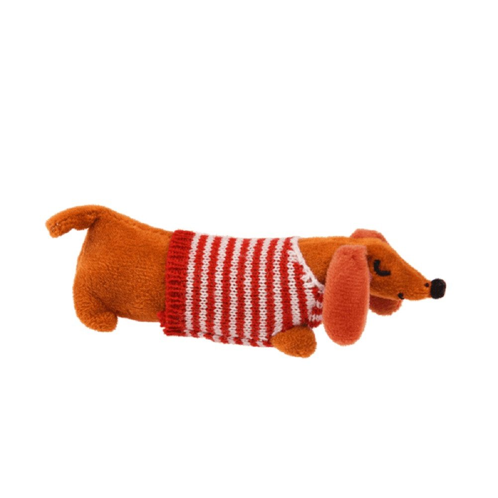 Rex London Plüschfigur Mini Stofftier Dackel in einer kleinen Box (Sausage Dog, 1-St., in Geschenkbox), ca. 14 x 9,2 x 6 cm
