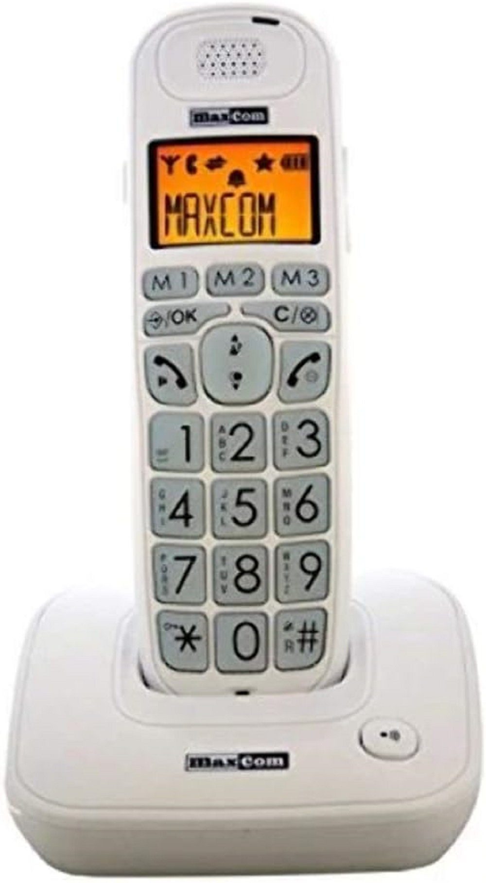 Maxcom MC6800 DECT-Telefon mit hintergrundbeleuchtetem Festnetztelefon Weiß
