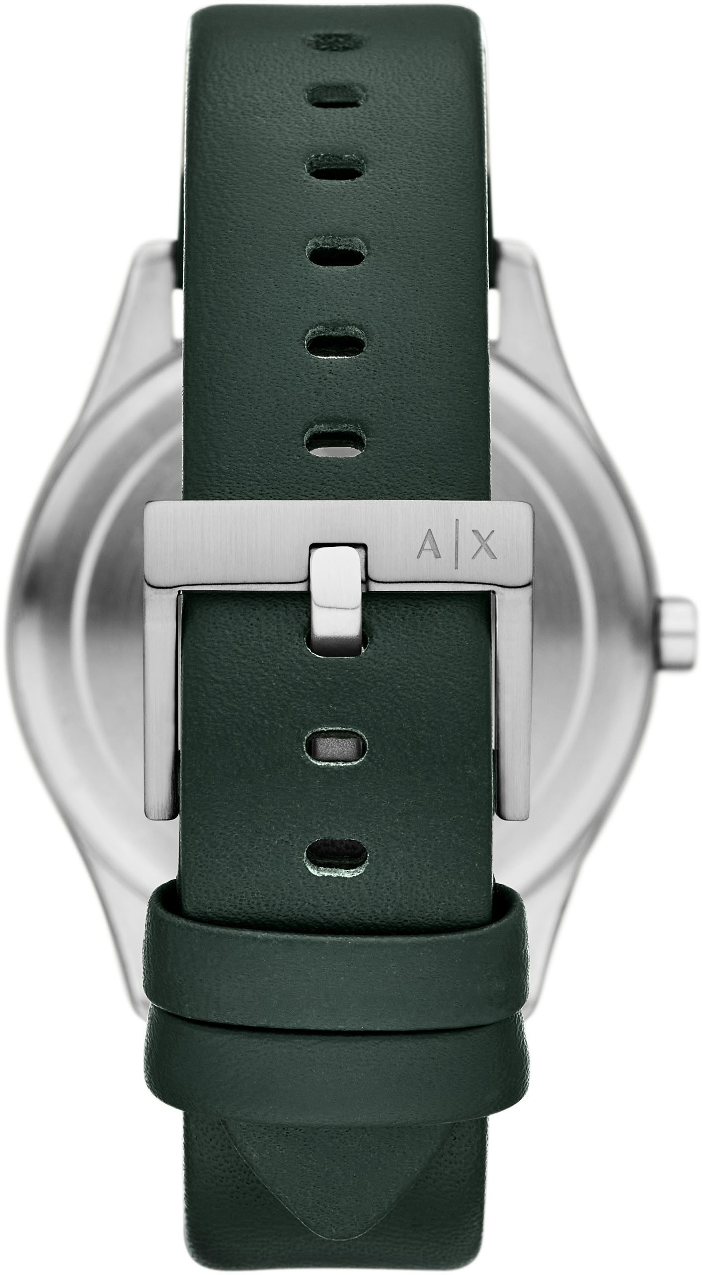ARMANI EXCHANGE Multifunktionsuhr AX1883, Armbanduhr, Herrenuhr, Lederarmband, analog, Tag, Wochentag