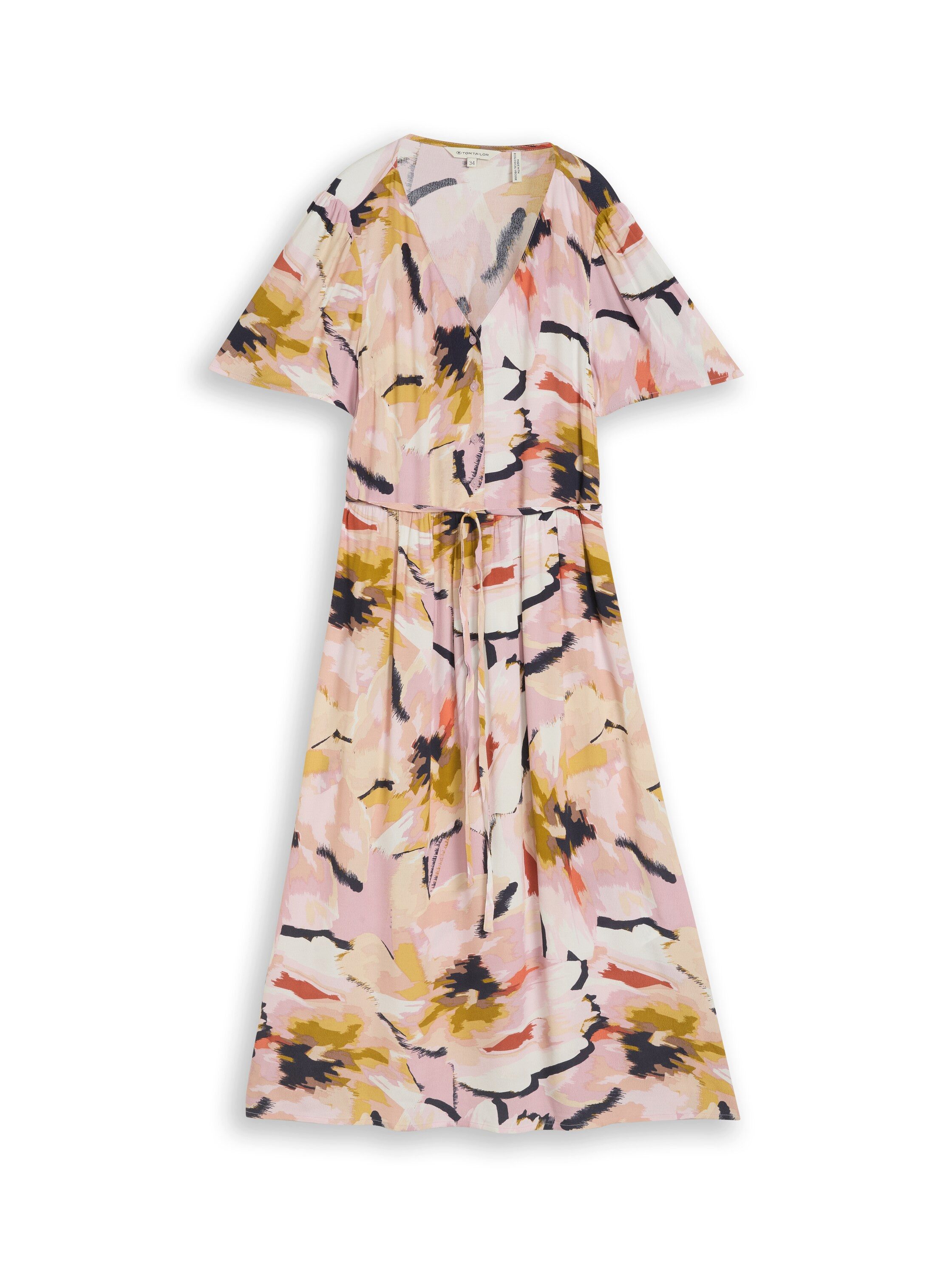 TOM TAILOR Sommerkleid Midi-Kleid mit Muster