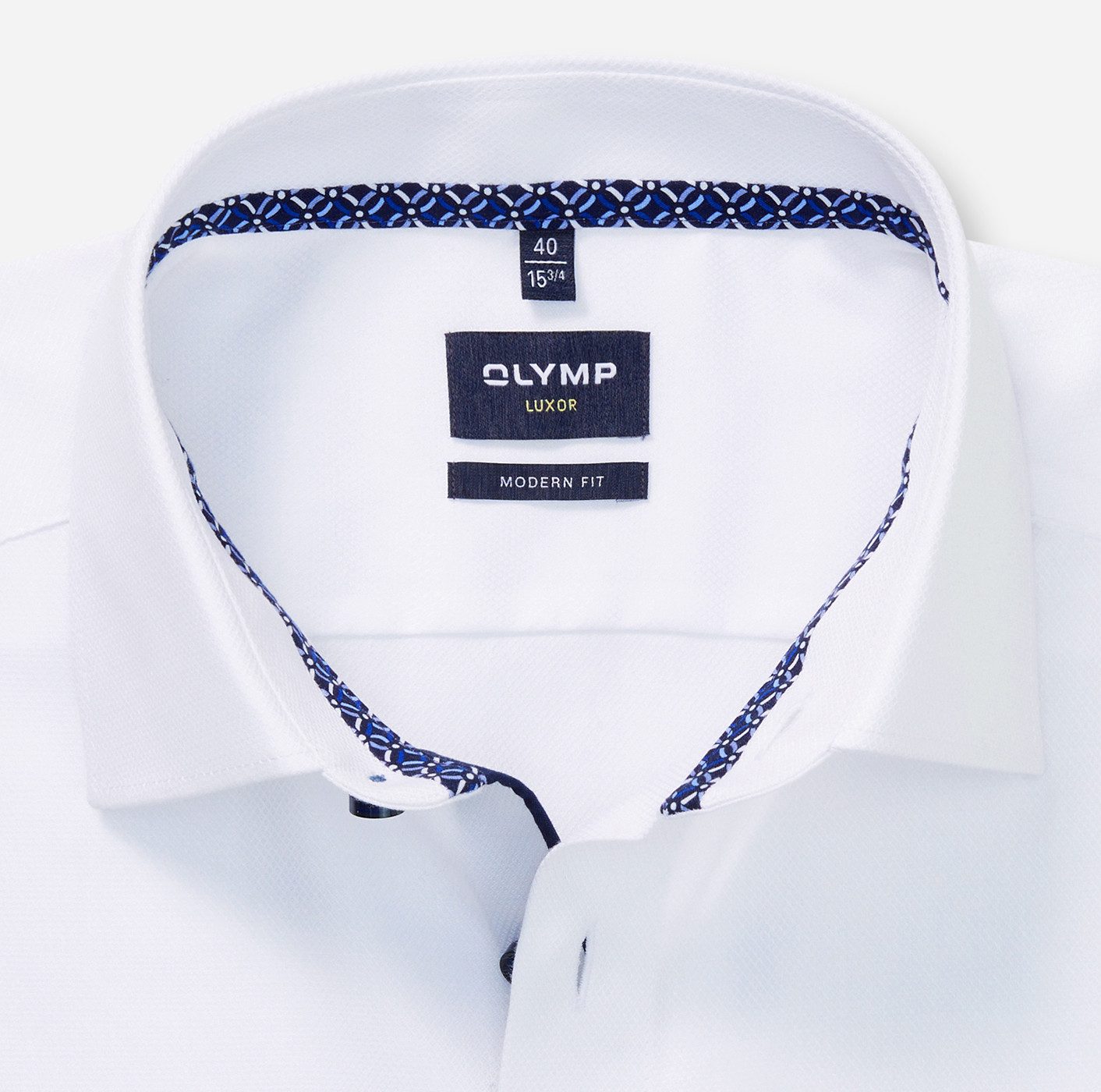 OLYMP Businesshemd Luxor Modern Fit New-Kentkragen kontrastfarbene Details günstig online kaufen