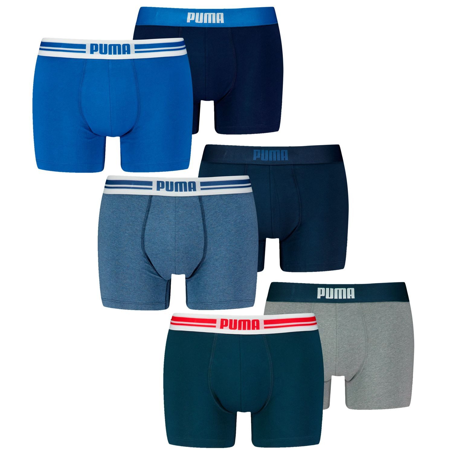 PUMA BODYWEAR Boxershorts Everyday Bodywear (6-St) Boxers Placed Logo, Webgummibund
