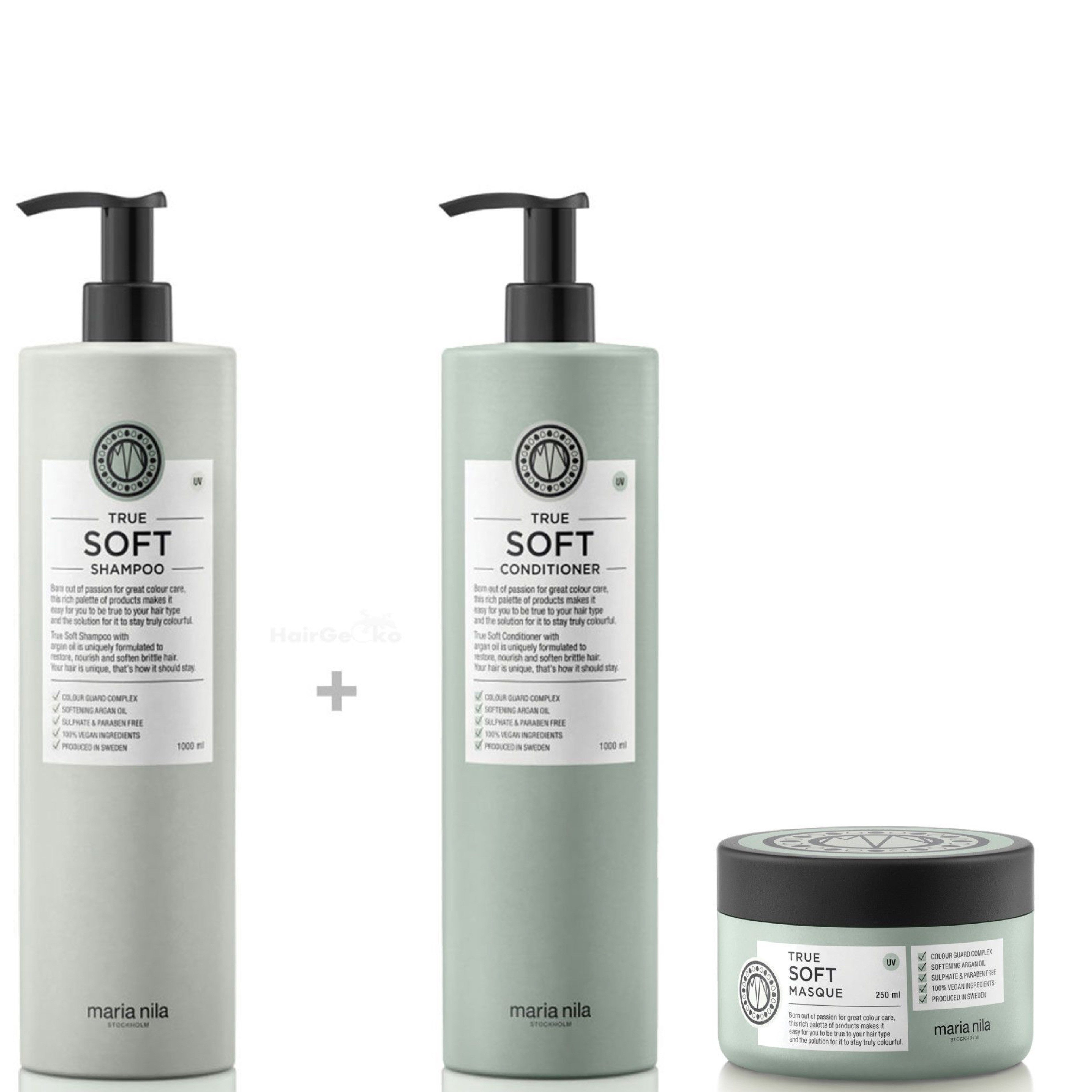 Maria Nila Haarshampoo Maria Nila True Soft XXL Set - Shampoo 1000 ml + Conditioner 1000 ml