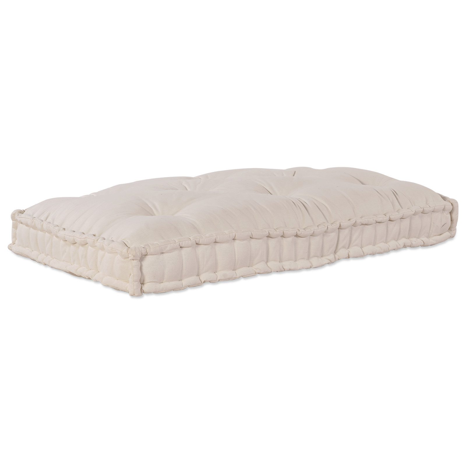 vidaXL Sitzauflage Palettenkissen Creme Stoff, (1 günstig online kaufen