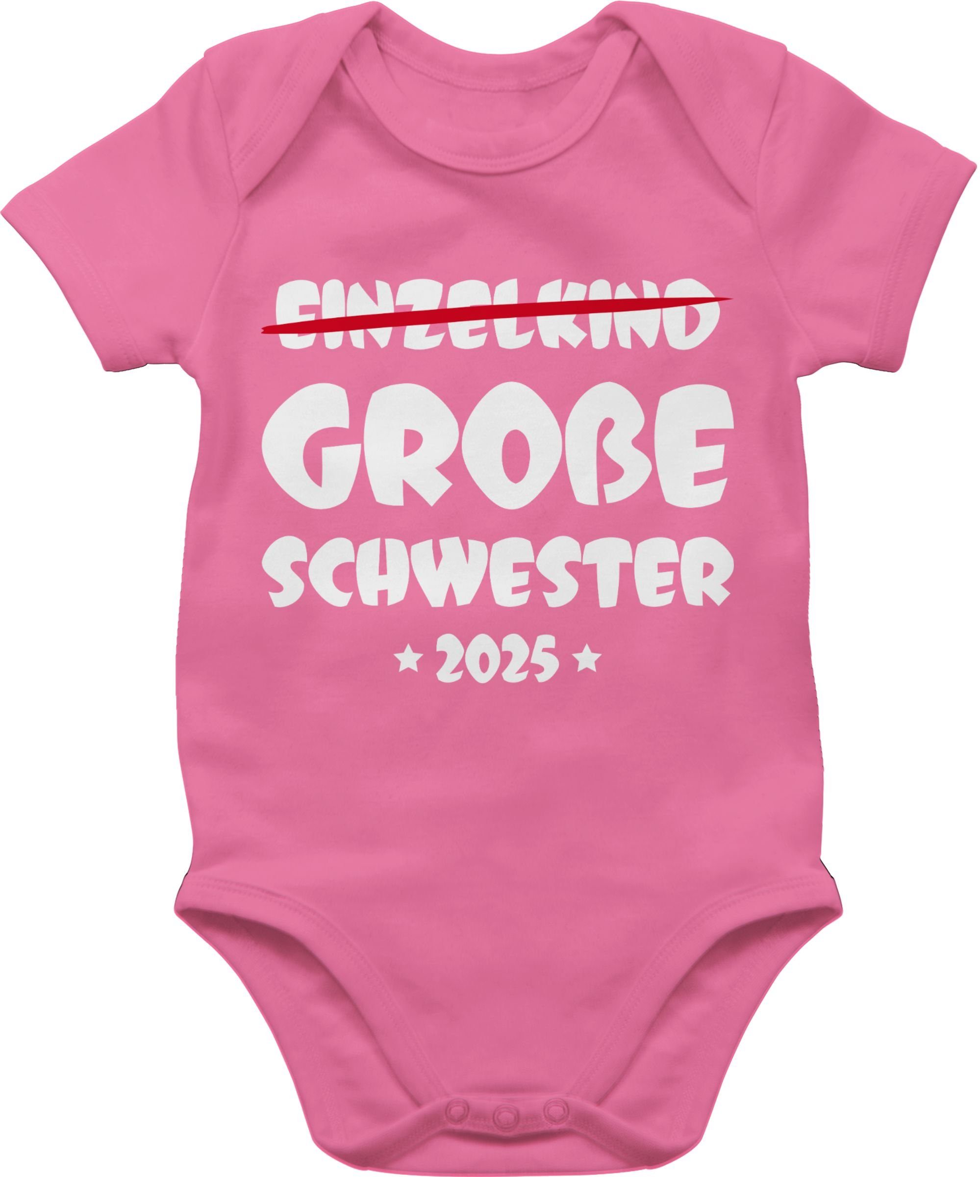 Shirtracer Shirtbody Einzelkind Große Schwester 2025 Geschwister Bruder