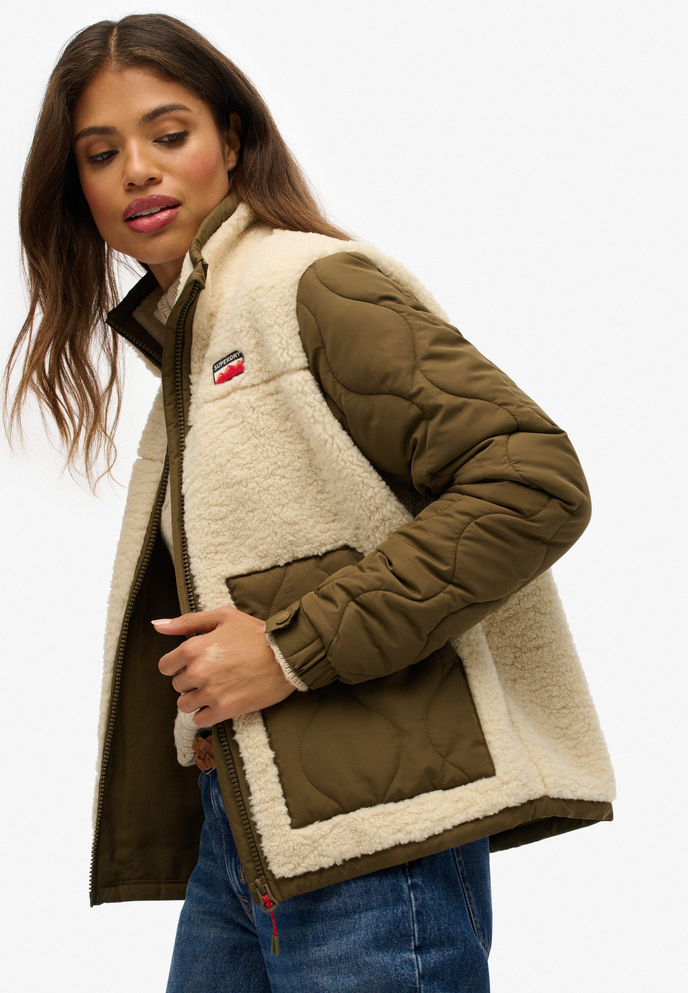 Superdry Parka FLEECE HYBRID JACKET