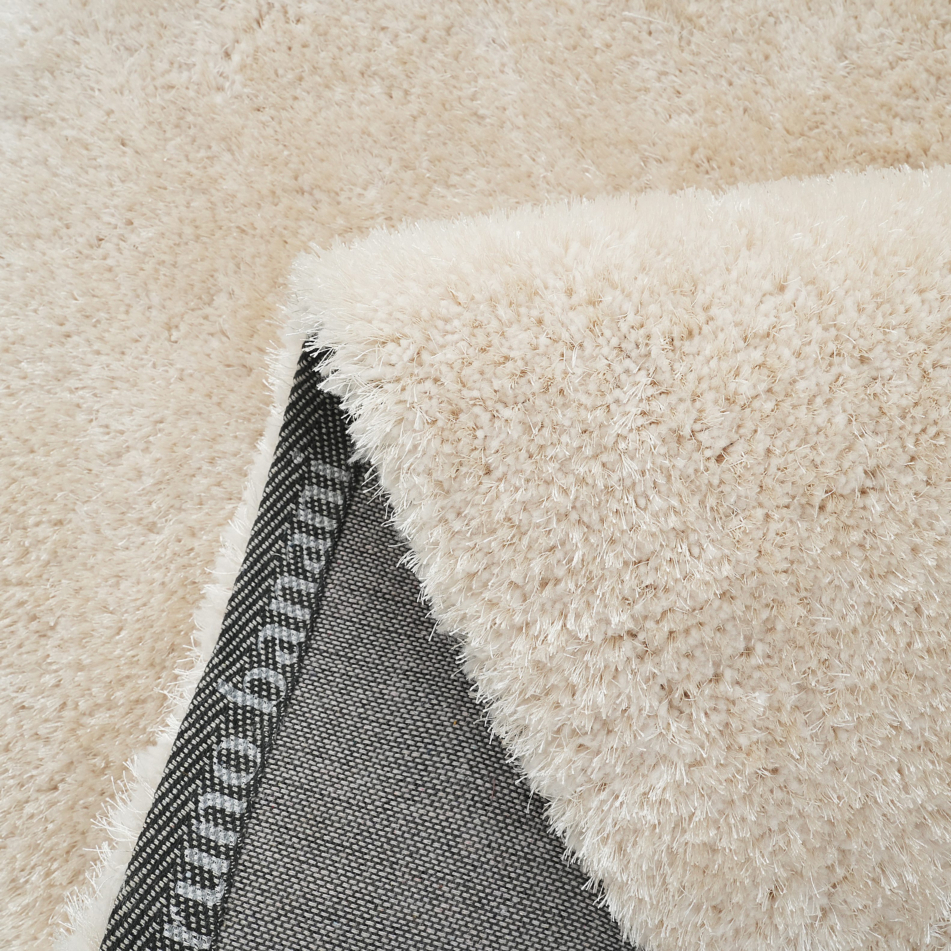 Bruno Banani Hochflor-Bettumrandung Dana Teppich, Kundenliebling, Höhe 30 mm, (3-tlg), unifarben, Mikrofaser, pflegeleicht, Bettvorleger, Schlafzimmer – Bild 3 von 5