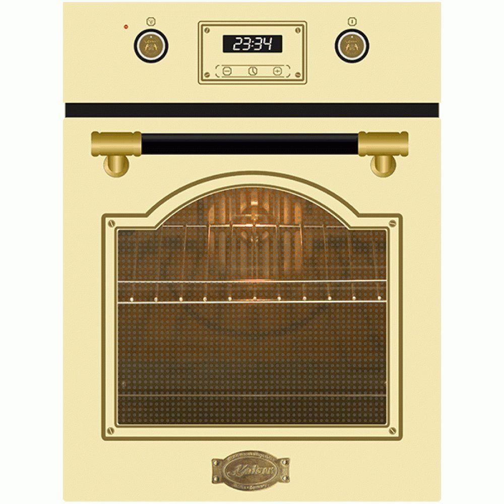 Kaiser Küchengeräte Einbaubackofen EH 4796 ElfAD/10, mit 1-fach-Teleskopauszug, Retro Backofen Einbaubackofen 45 cm, 50 L clean-Emaille