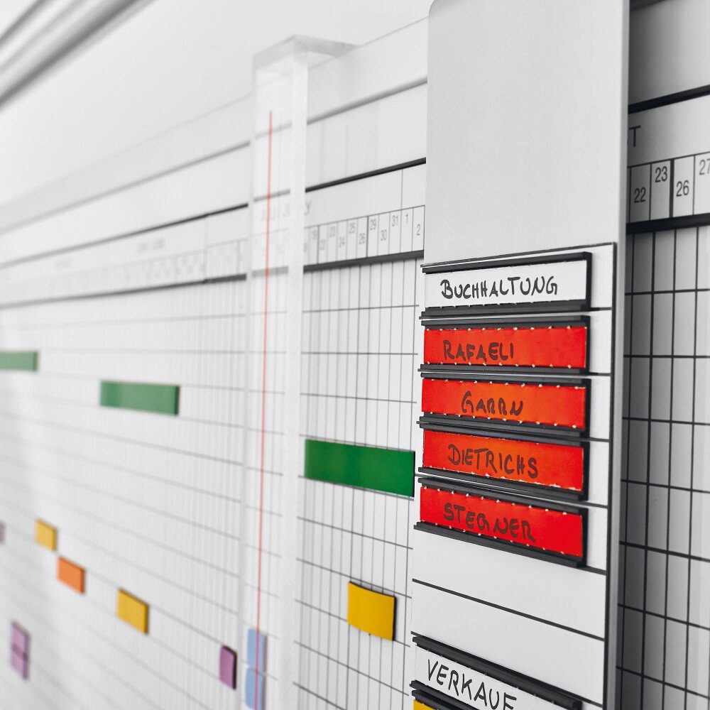 magnetoplan® Jahresplaner Personal, Urlaubs und Akt. planer - 7Tage - 80 Mitarbeiter - 200x100cm