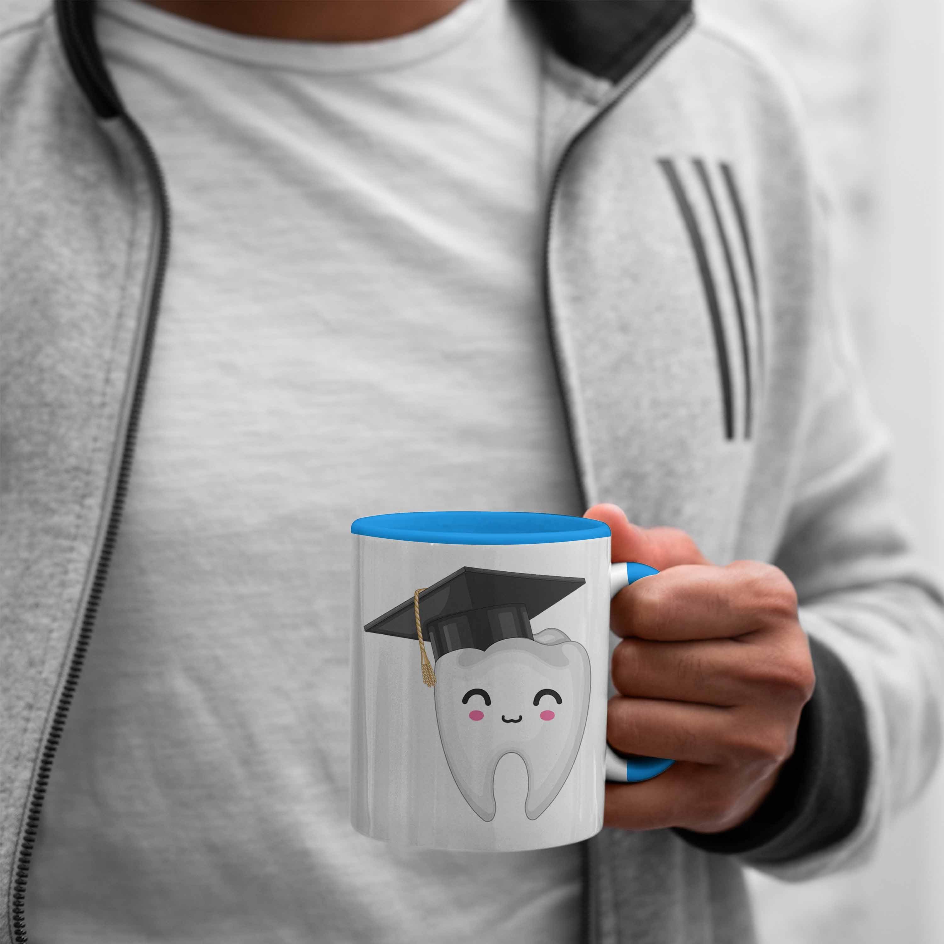 Bestanden Geschenk Trendation Tasse Trendation Blau Zahnarzt Angehender Tasse Geschenkidee - Zahnmedizin Zahnärztin Studium