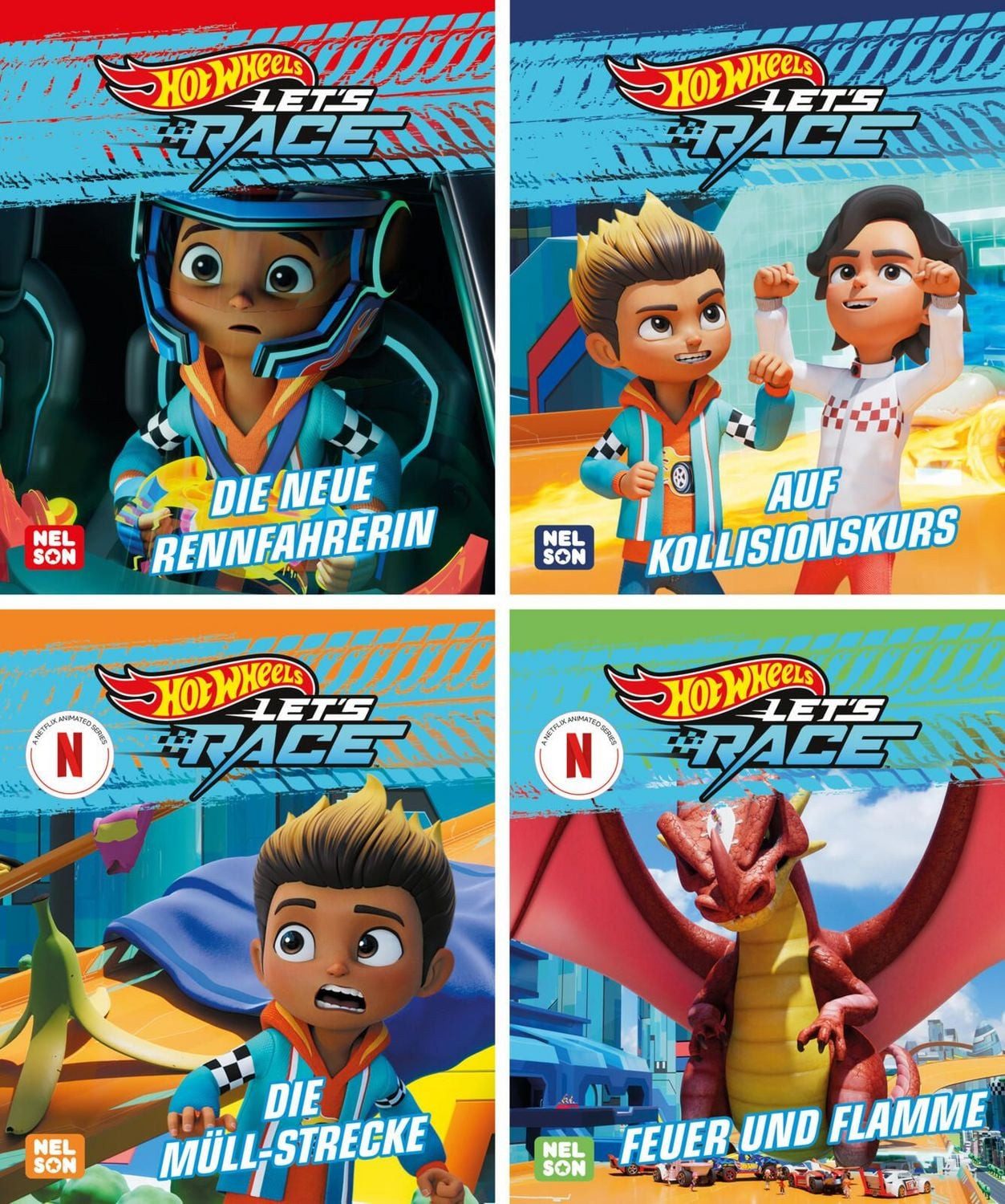 Nelson Mini-Bücher: 4er Hot Wheels 1-4 / diverse