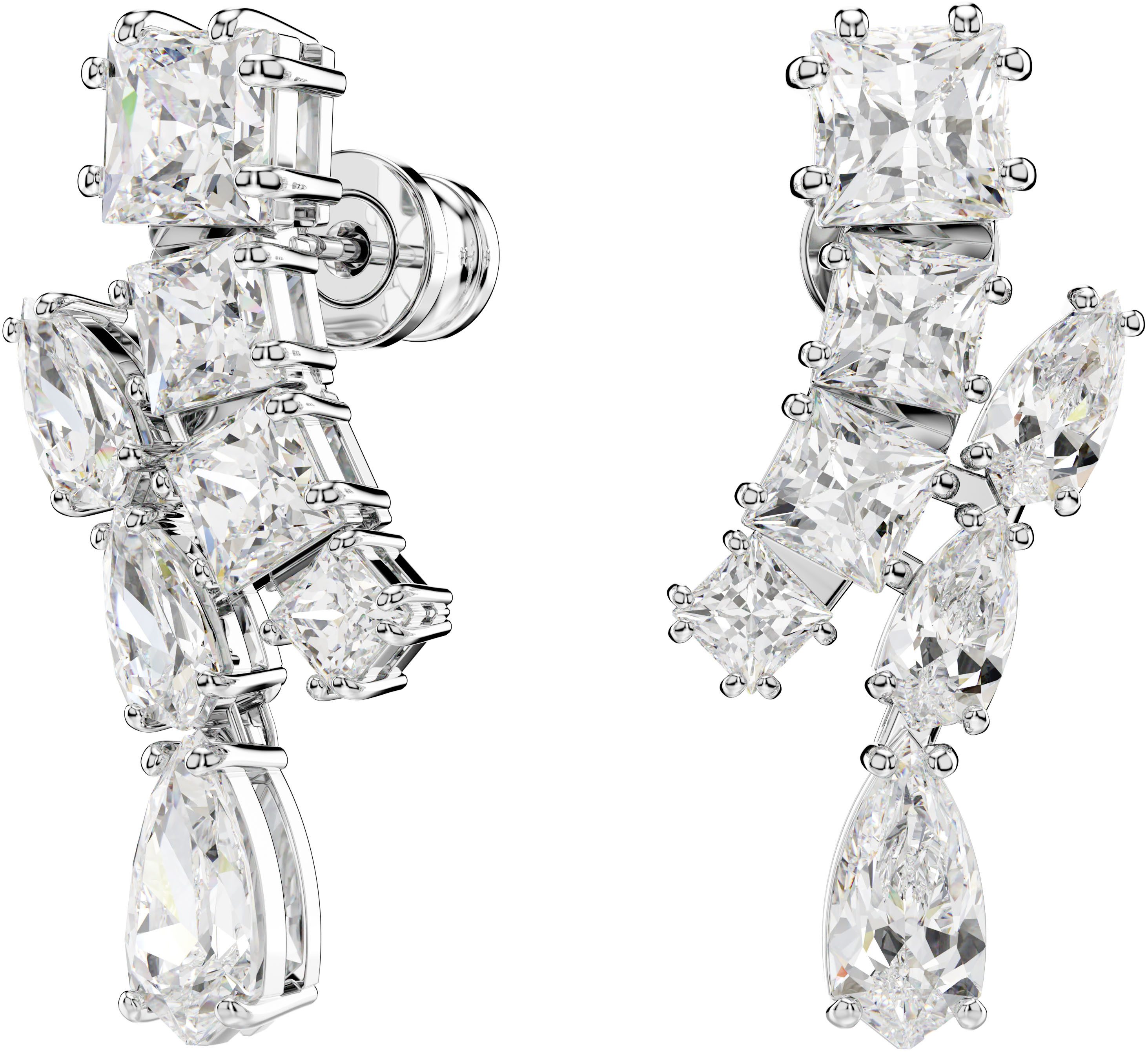 Swarovski Paar Ohrstecker Schmuck Geschenk Matrix Drop-Ohrhänger, mit Swarovski® Zirkonia (synth)