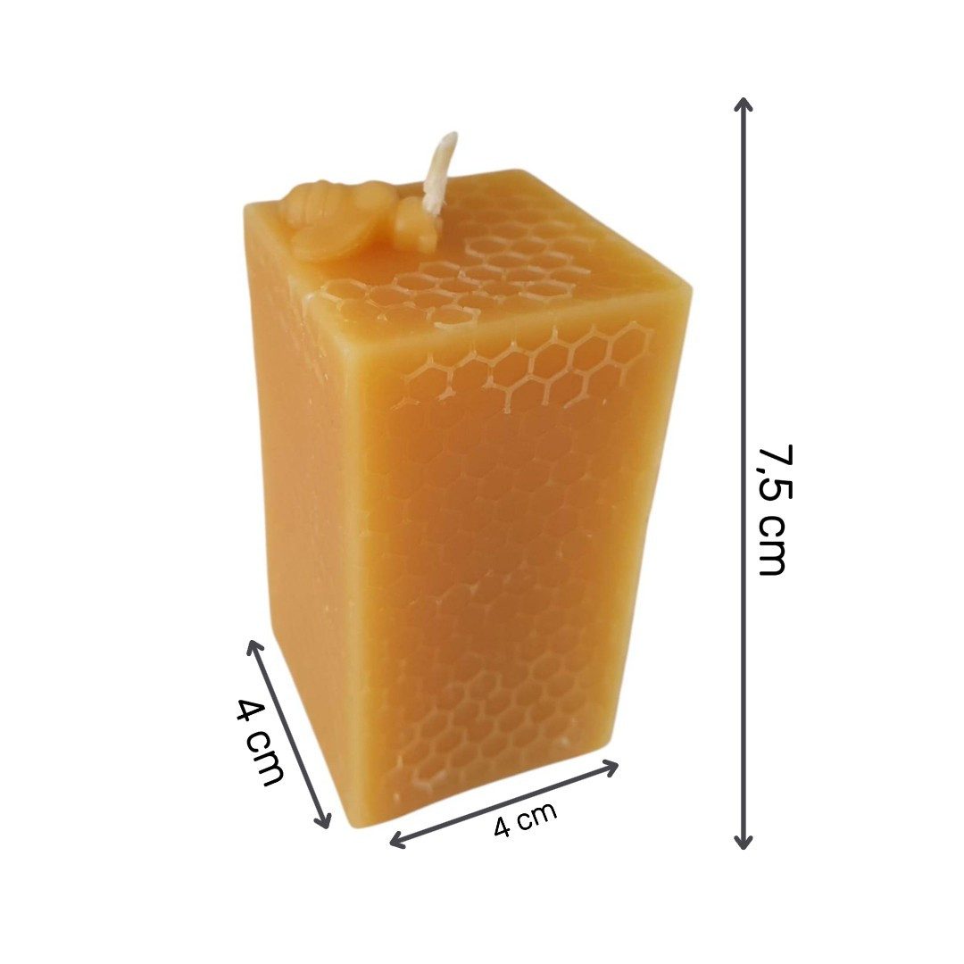 Aspinaworld Bienenwachskerze Waben Kerze 7,5 cm – Kerze aus Bienenwachs