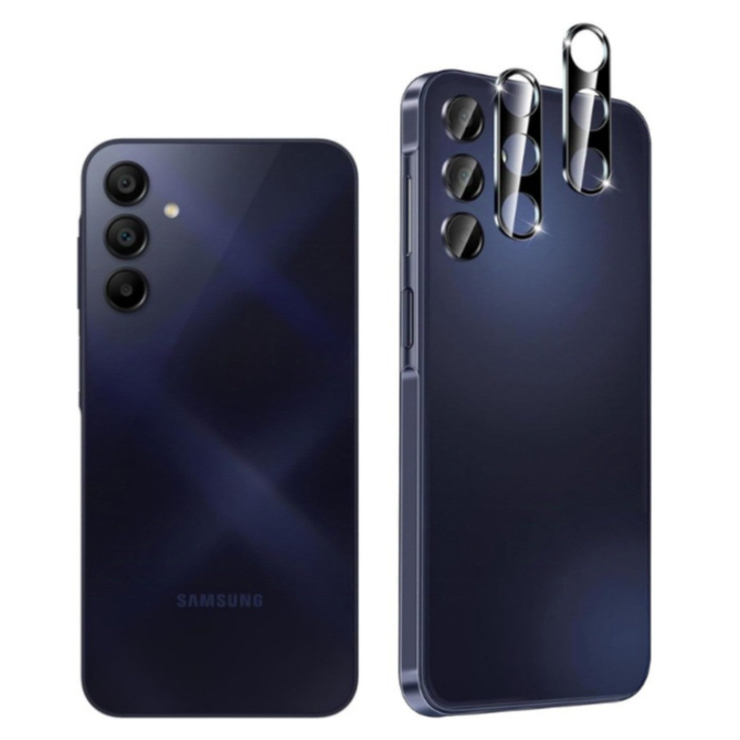 CLM-Tech Kameraschutzglas 2X Kameraschutz für Samsung Galaxy S24 Kameraglas kristallklar für Samsung Galaxy S24, Galaxy S24 Linse Schutzglas 9H Glas - Folie kristallklar 2X Stück, 2 Stück, Anti-Fingerabdruck