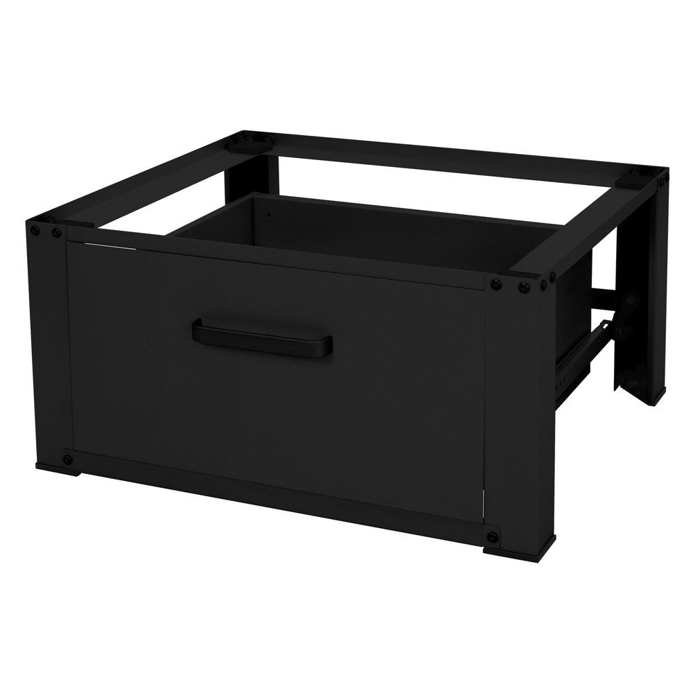 ML-DESIGN Waschmaschinenuntergestell Waschmaschinenzubehör Untergestell Unterbausockel Podest für Trockner, Zubehör für Waschmachinen, Waschmaschinen Unterbauschublade 63x54x32cm Stahl schwarz